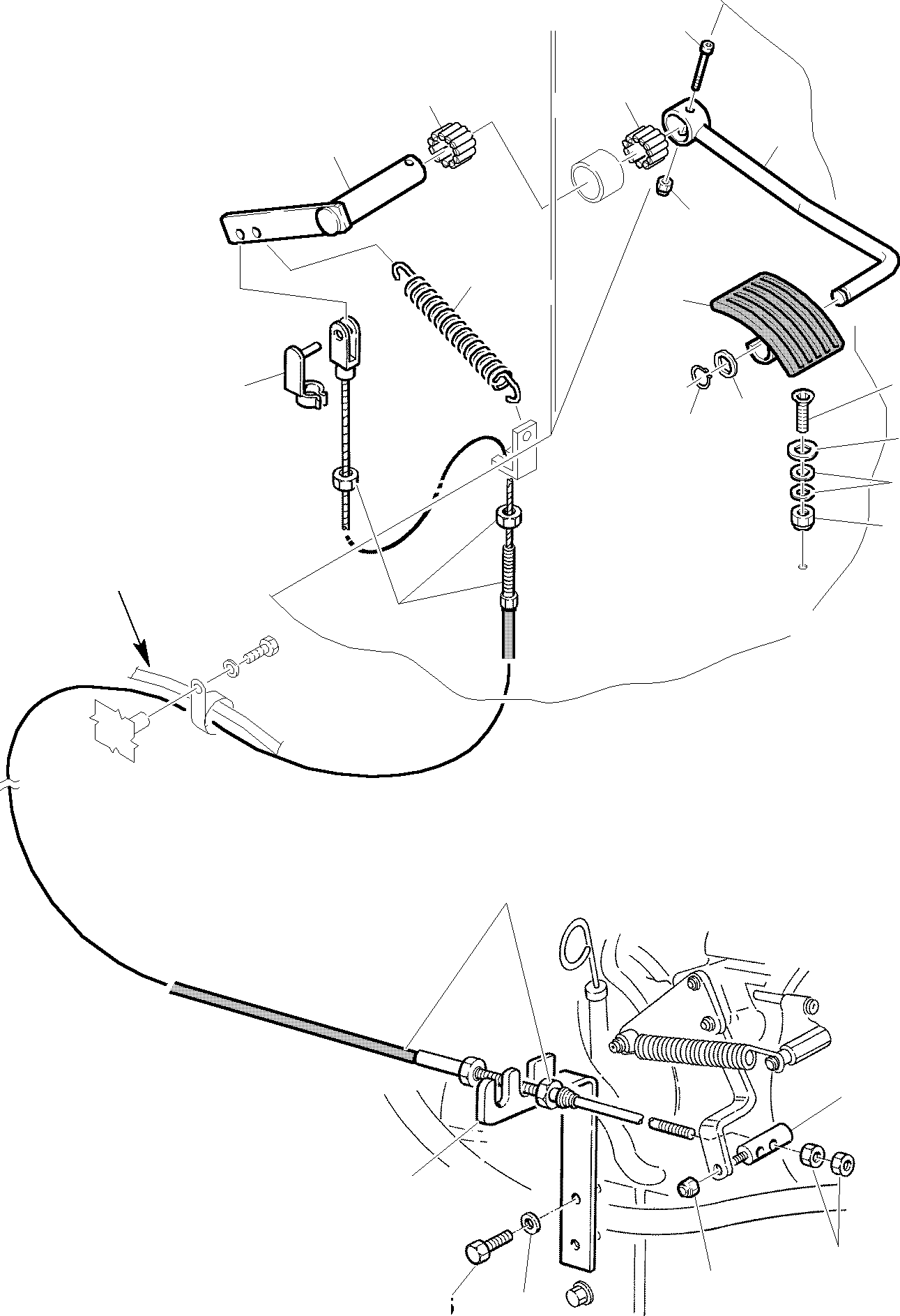 Backhoeloaders Komatsu / WB150WSC-2 S/N 150EF80001-Up(wb150wsc) / FUEL CONTROL PEDAL(D-0010 : 4000)