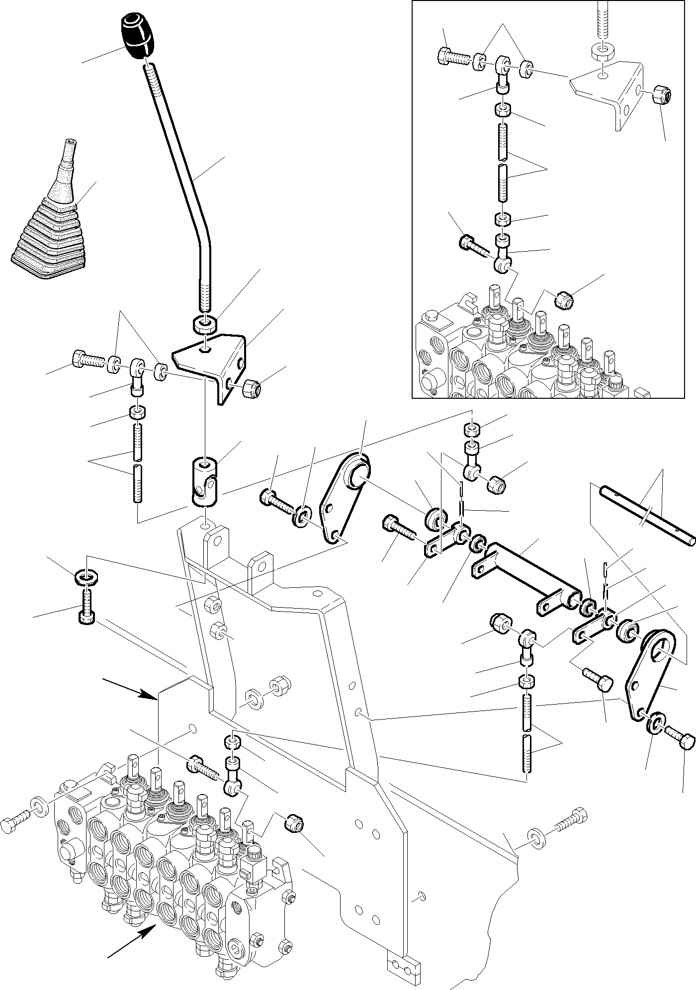 Backhoeloaders Komatsu / WB150WSC-2 S/N 150EF80001-Up(wb150wsc) / BACKHOE CONTROL LEVERS - KOMATSU LAYOUT CONTROL (1/2)(D-0080 : 4420)