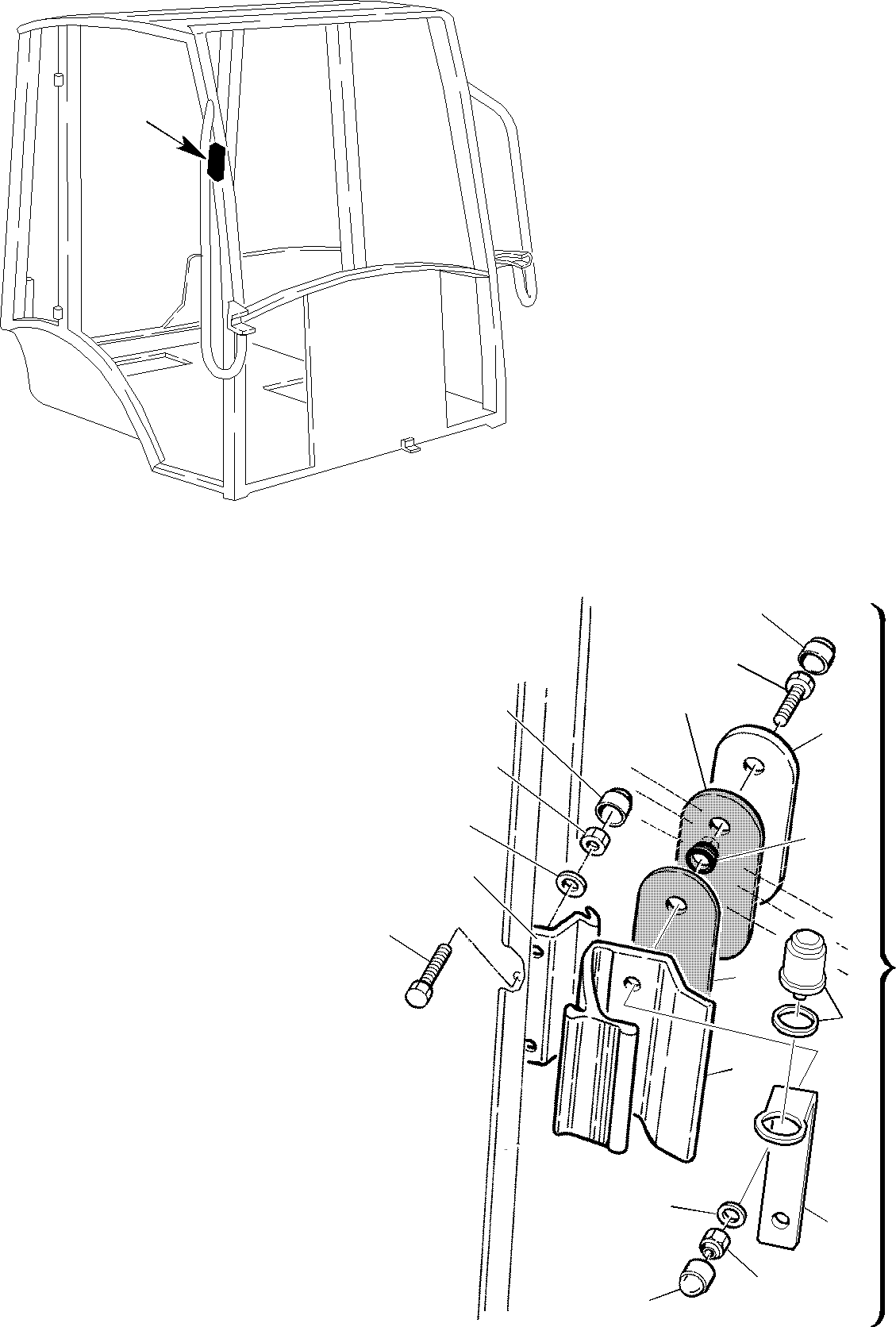 Backhoeloaders Komatsu / WB150WSC-2 S/N 150EF80001-Up(wb150wsc) / CABIN (7/13)(E-0105 : 5245)