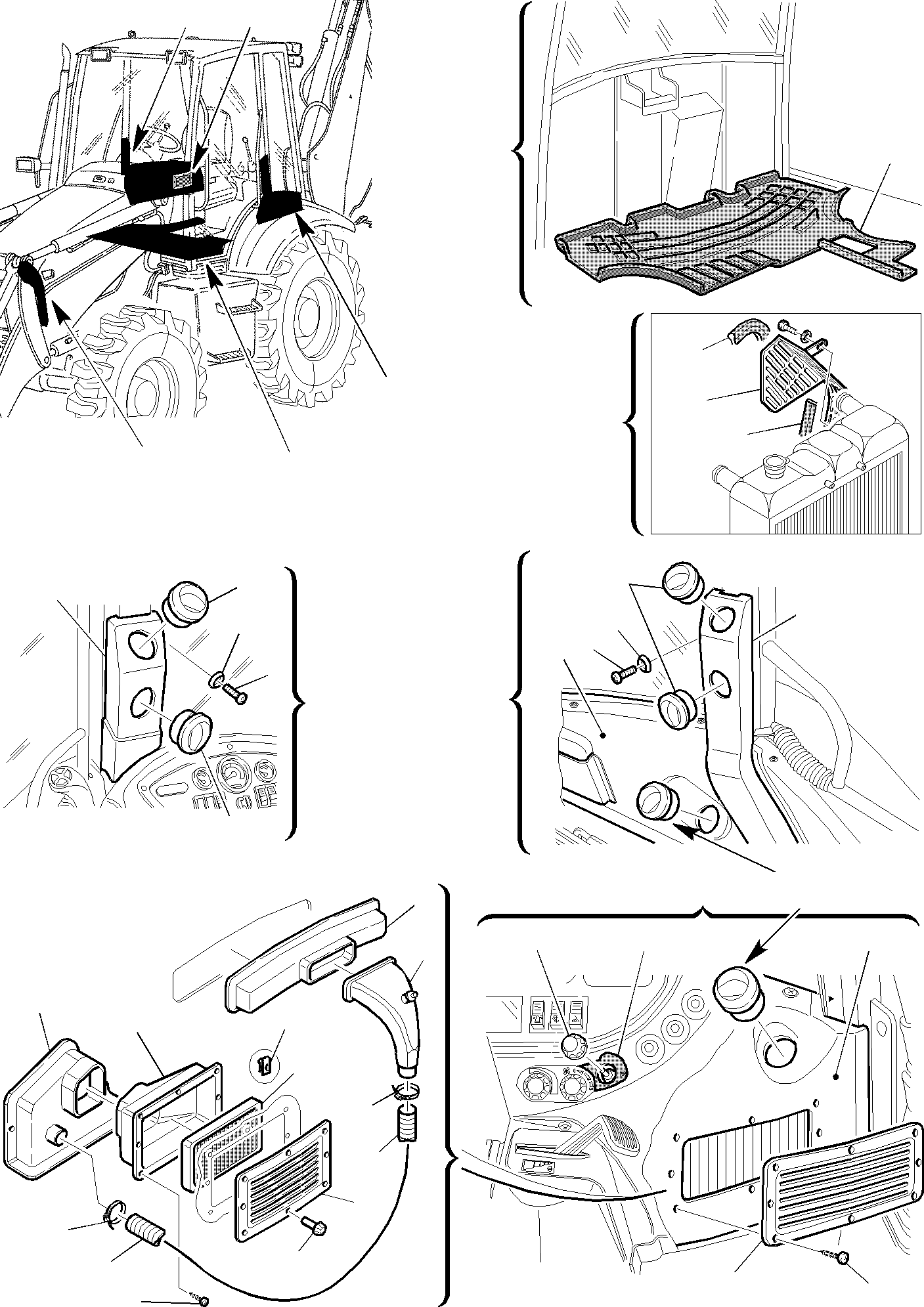 Backhoeloaders Komatsu / WB150WSC-2 S/N 150EF80001-Up(wb150wsc) / CABIN AIR BLENDING SYSTEM (3/3)(E-0230 : 5920)