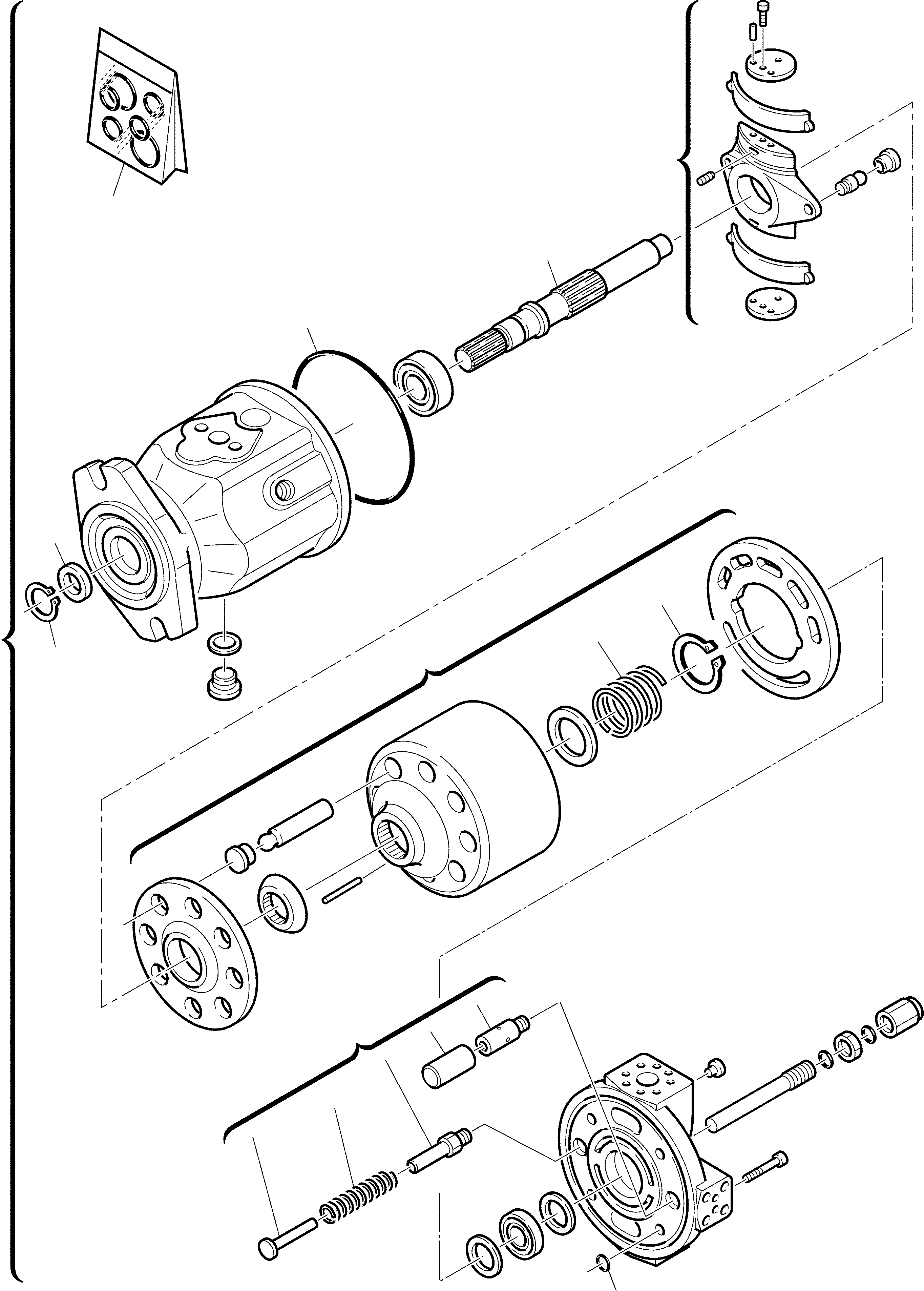 Backhoeloaders Komatsu / WB150WSC-2 S/N 150EF80001-Up(wb150wsc) / HYDRAULIC PUMP (1/2)(F-0030 : 6100)
