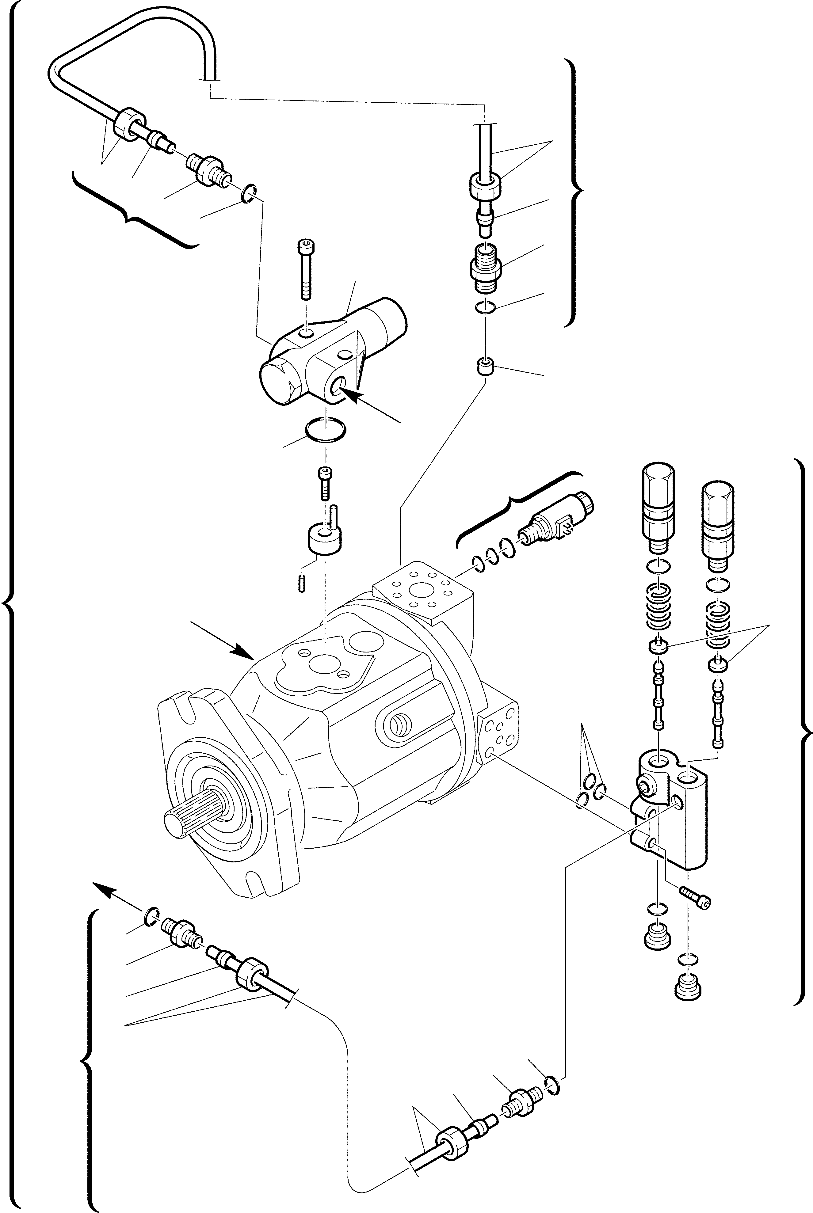 Backhoeloaders Komatsu / WB150WSC-2 S/N 150EF80001-Up(wb150wsc) / HYDRAULIC PUMP (2/2)(F-0141 : 6111)