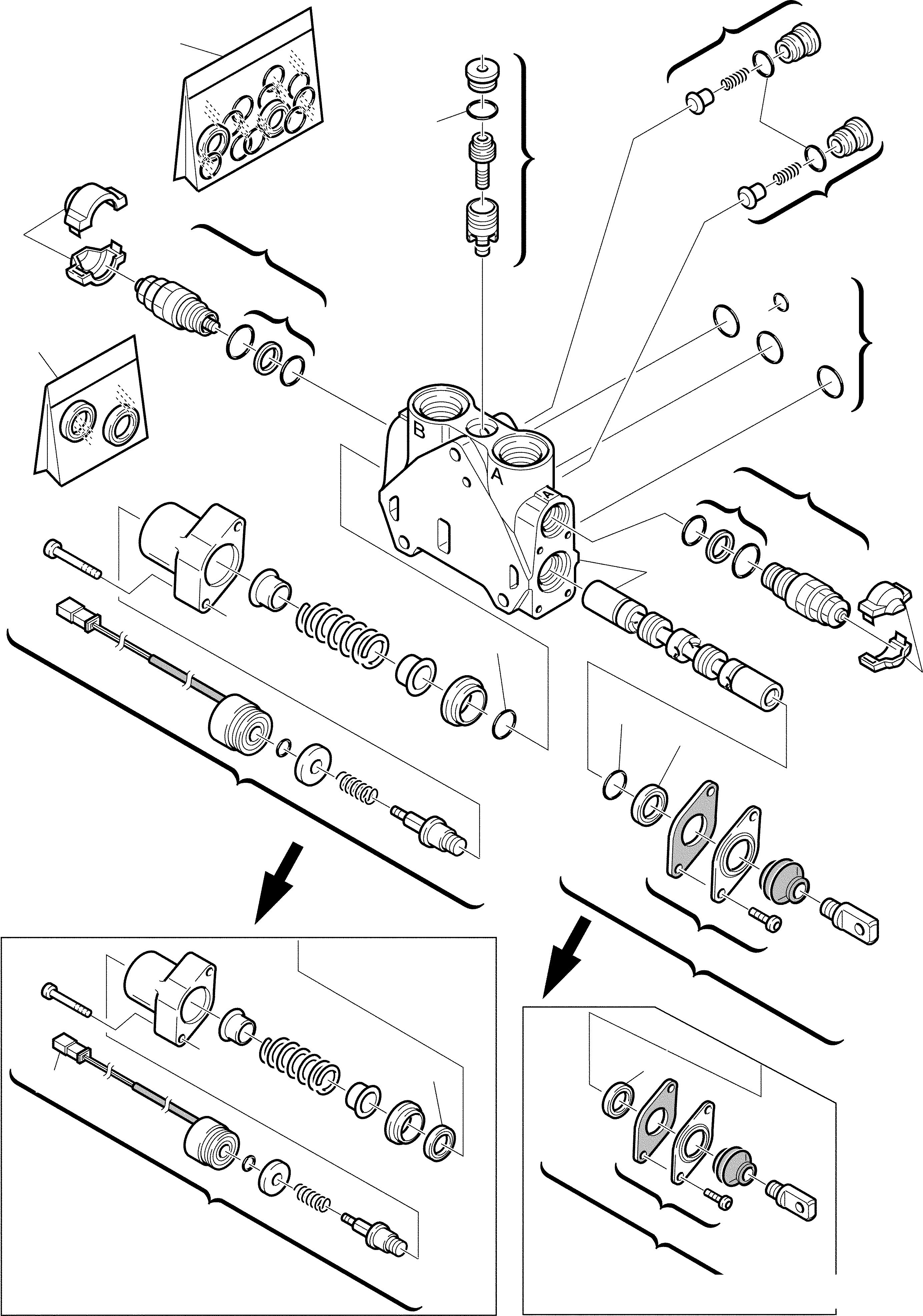 Backhoeloaders Komatsu / WB150WSC-2 S/N 150EF80001-Up(wb150wsc) / SHOVEL CONTROL VALVE (SHOVEL DUMPING WITH RETURN TO DIG) (4/4)(F-0080 : 6215)