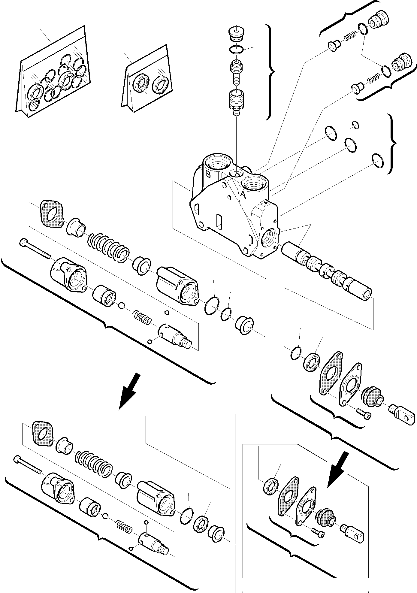 Backhoeloaders Komatsu / WB150WSC-2 S/N 150EF80001-Up(wb150wsc) / SHOVEL CONTROL VALVE (FLOATING ELEMENT) (FOR BUCKET 4 IN 1) (3/5)(F-0110 : 6270)