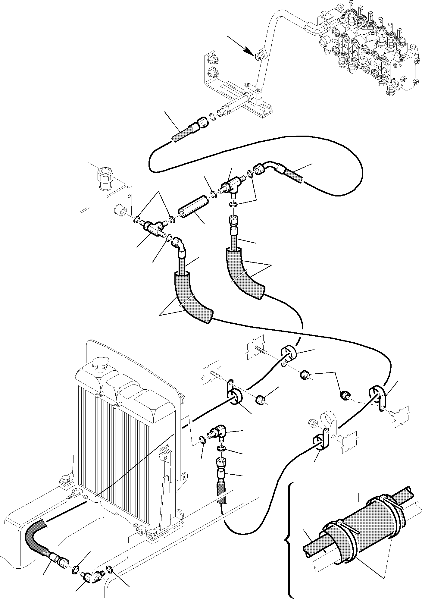Backhoeloaders Komatsu / WB150WSC-2 S/N 150EF80001-Up(wb150wsc) / HYDRAULIC PIPING (OIL COOLER AND RETURN LINE) (2/2)(F-0330 : 6530)