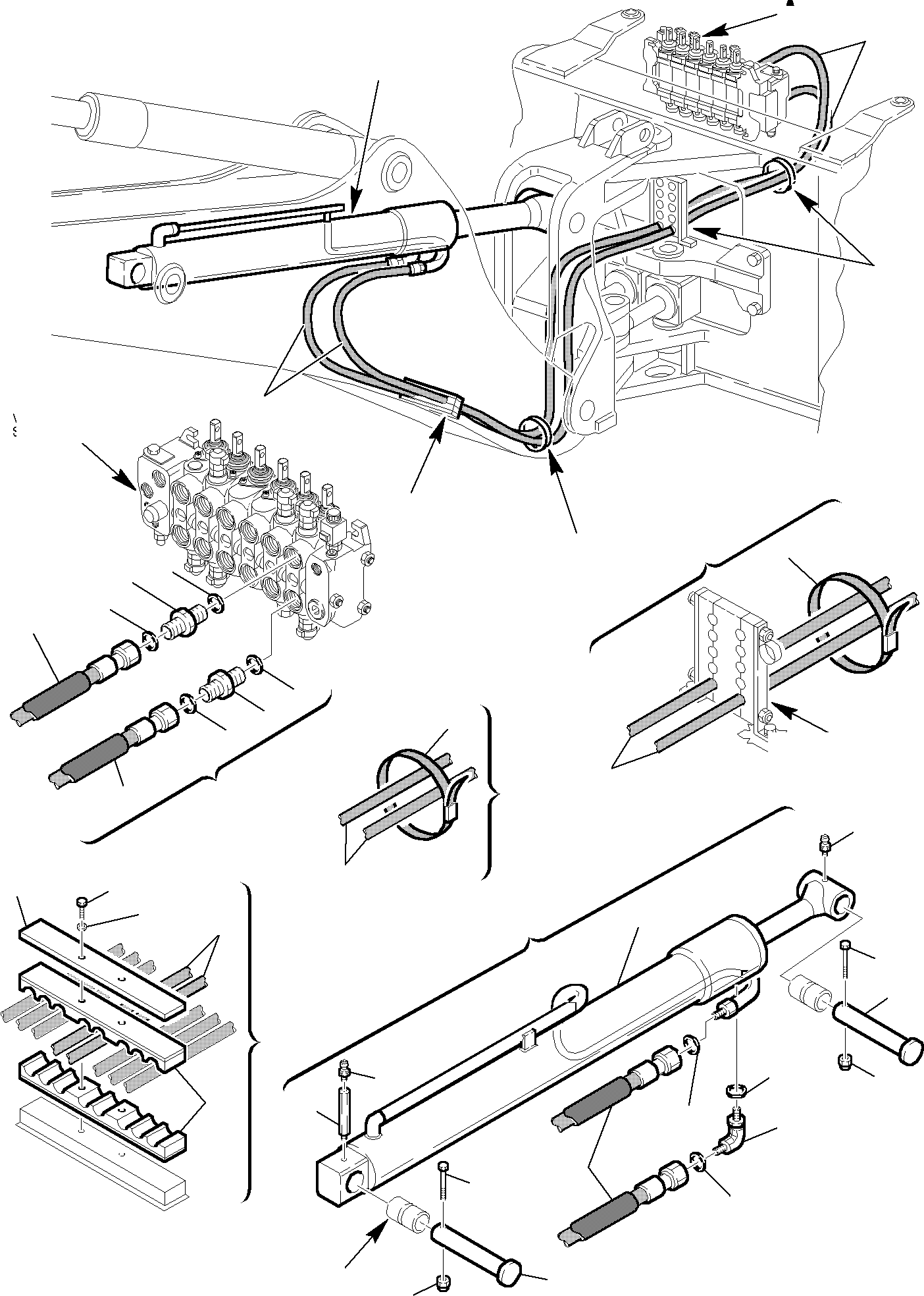 Backhoeloaders Komatsu / WB150WSC-2 S/N 150EF80001-Up(wb150wsc) / HYDRAULIC PIPING (BOOM CYLINDER LINE)(F-0530 : 6720)