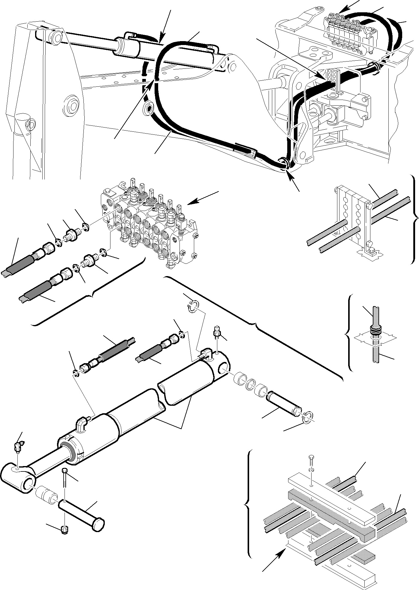 Backhoeloaders Komatsu / WB150WSC-2 S/N 150EF80001-Up(wb150wsc) / HYDRAULIC PIPING (ARM CYLINDER LINE)(F-0550 : 6730)