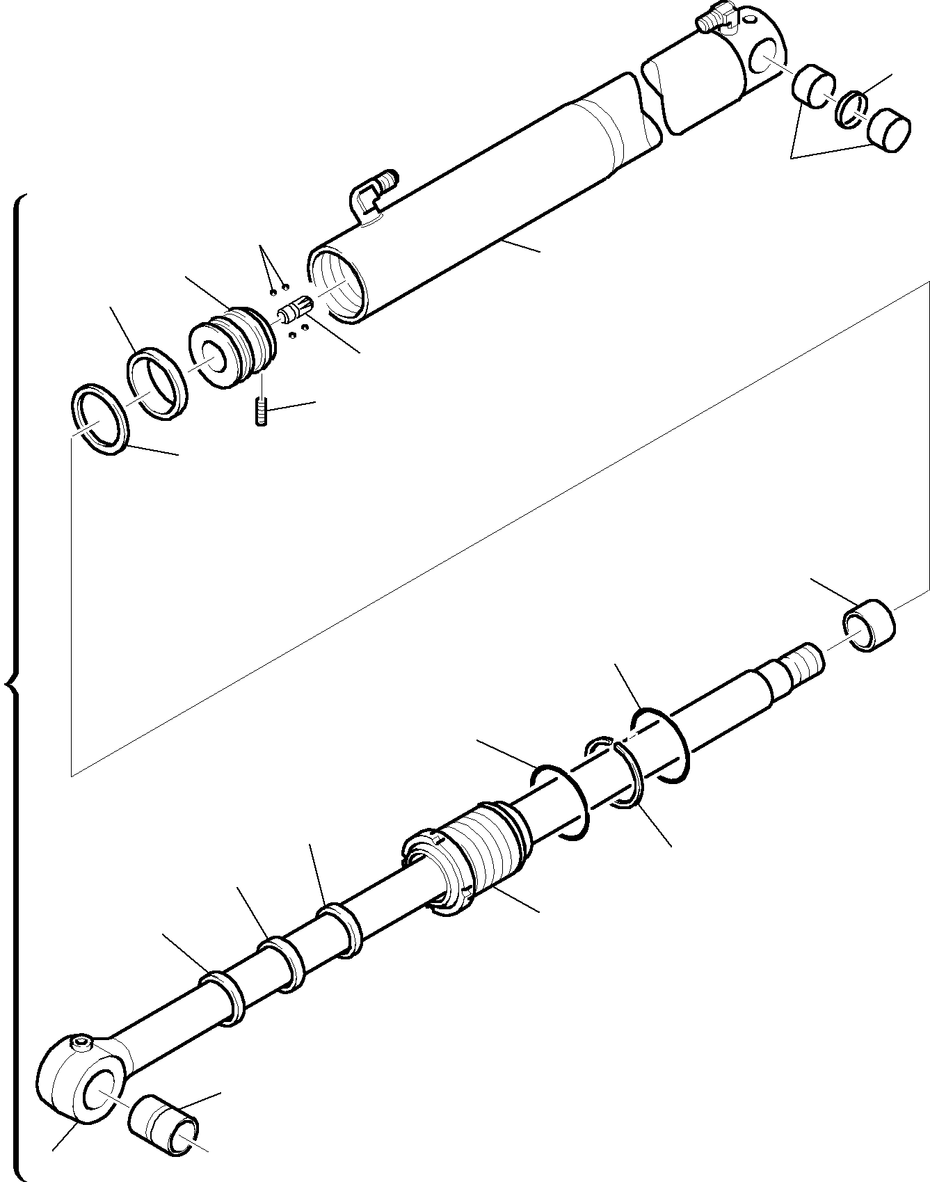 Backhoeloaders Komatsu / WB150WSC-2 S/N 150EF80001-Up(wb150wsc) / HORIZONTAL OUTRIGGER CYLINDER RH(F-0630 : 6790)