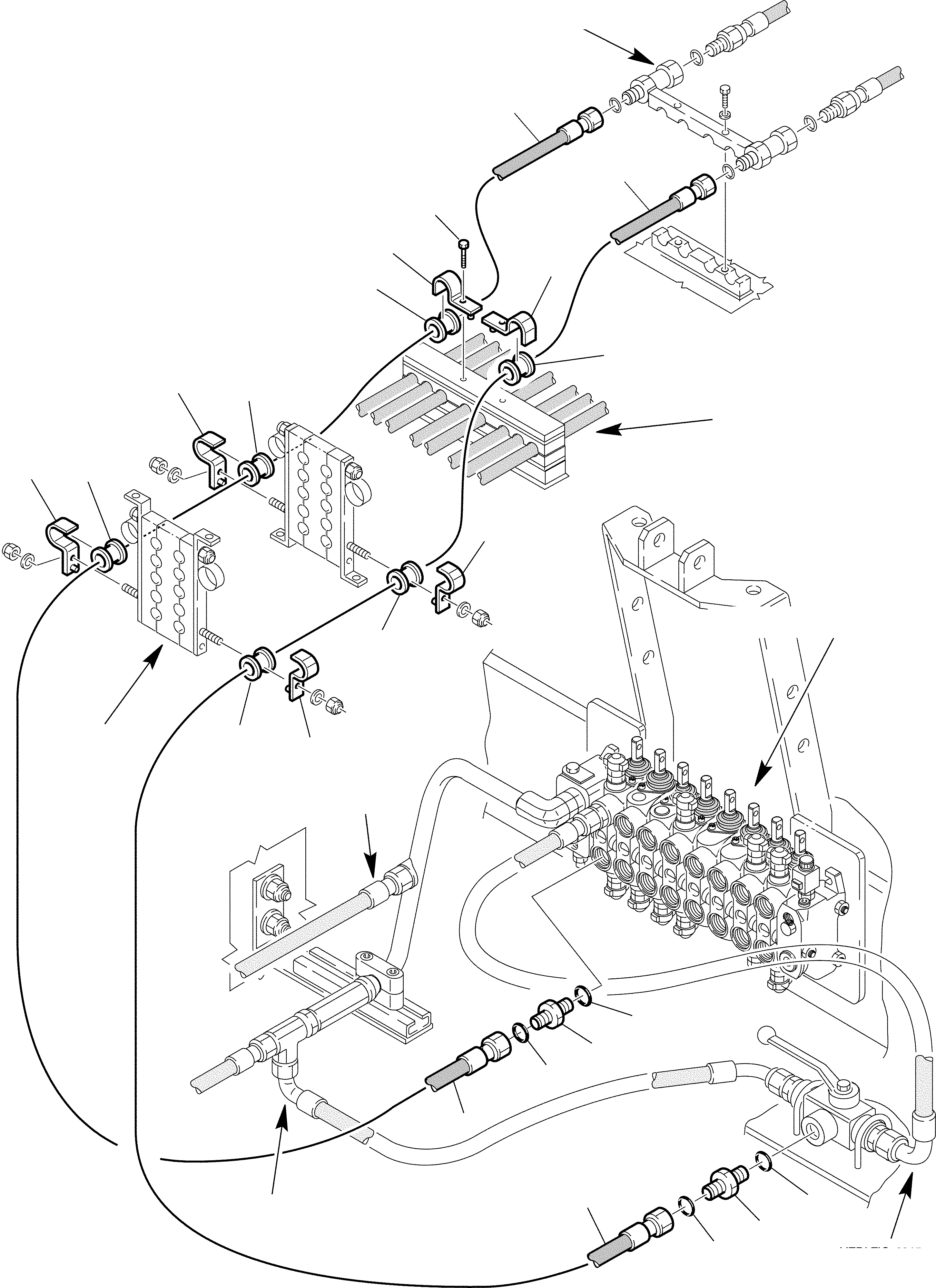 Backhoeloaders Komatsu / WB150WSC-2 S/N 150EF80001-Up(wb150wsc) / HYDRAULIC PIPING(JIG ARM CYLINDER LINE)+HAMMER+POSITIONABLE BUCKET(2/6(F-0802 : 6920)