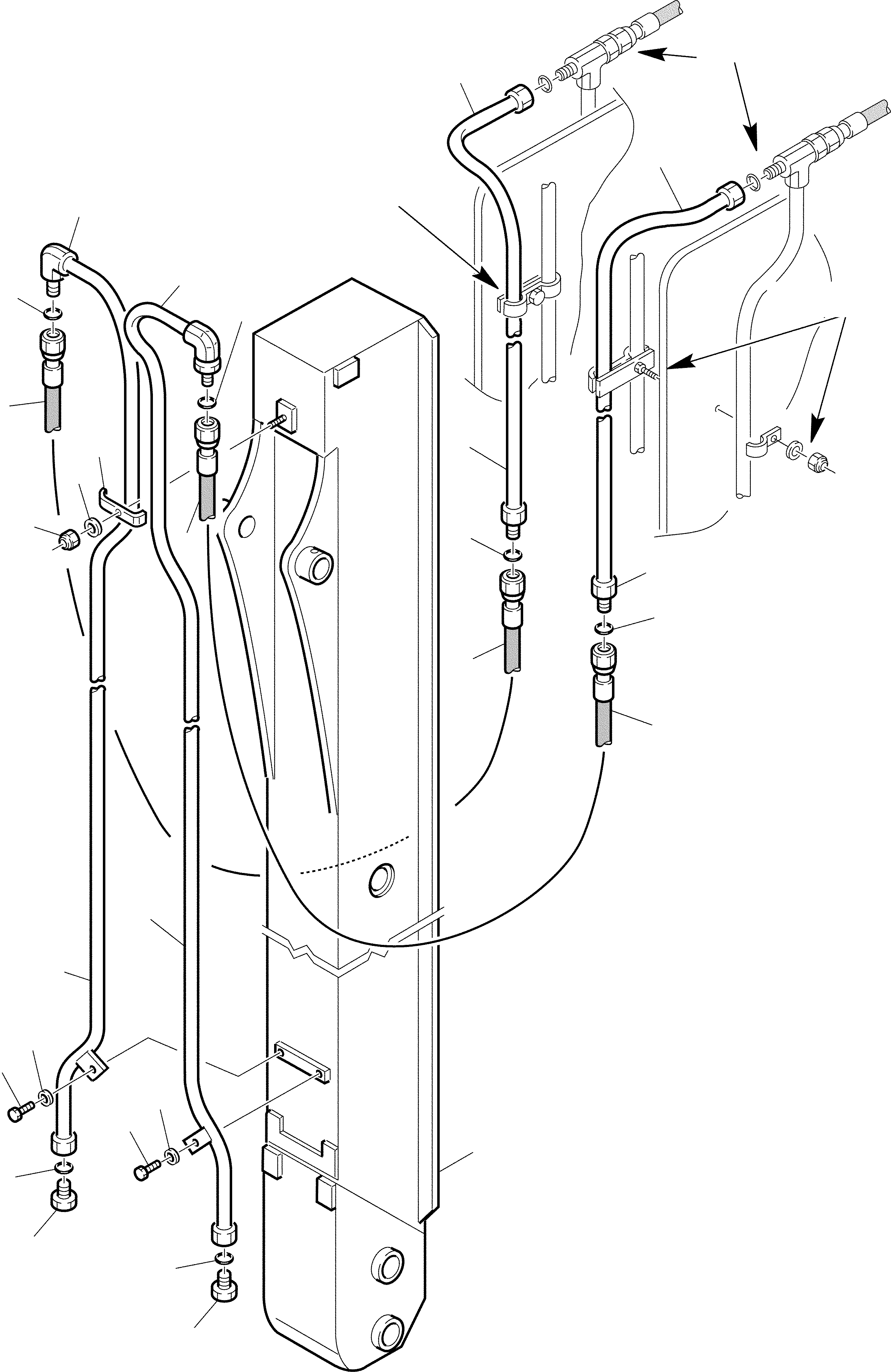 Backhoeloaders Komatsu / WB150WSC-2 S/N 150EF80001-Up(wb150wsc) / HYDRAULIC PIPING(JIG ARM CYLINDER LINE)+HAMMER+POSITIONABLE BUCKET(6/6(F-0806 : 6940)