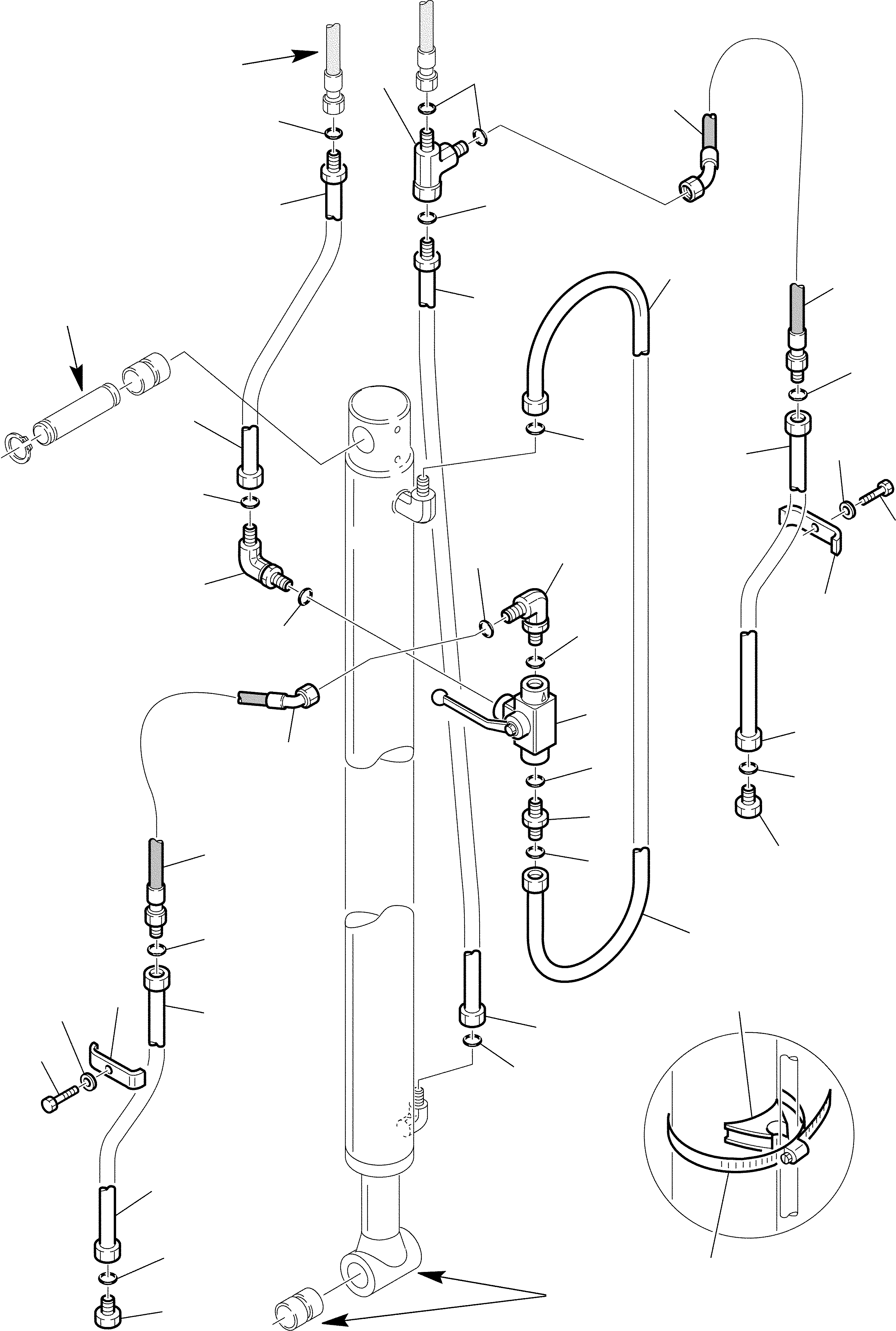 Backhoeloaders Komatsu / WB150WSC-2 S/N 150EF80001-Up(wb150wsc) / HYDRAULIC CIRCUIT FOR POSITIONABLE SWINGING BUCKET (4/4)(F-0810 : 6960)