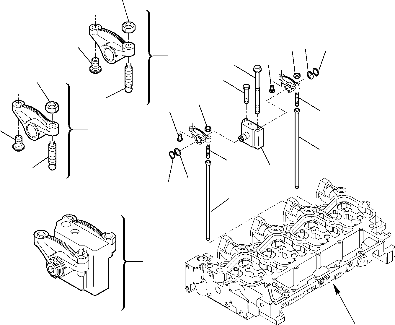 Backhoeloaders Komatsu / WB91R-5 S/N F00003-Up(wb91r5) / CYLINDER HEAD (2/2)(A-0020 : 0103)