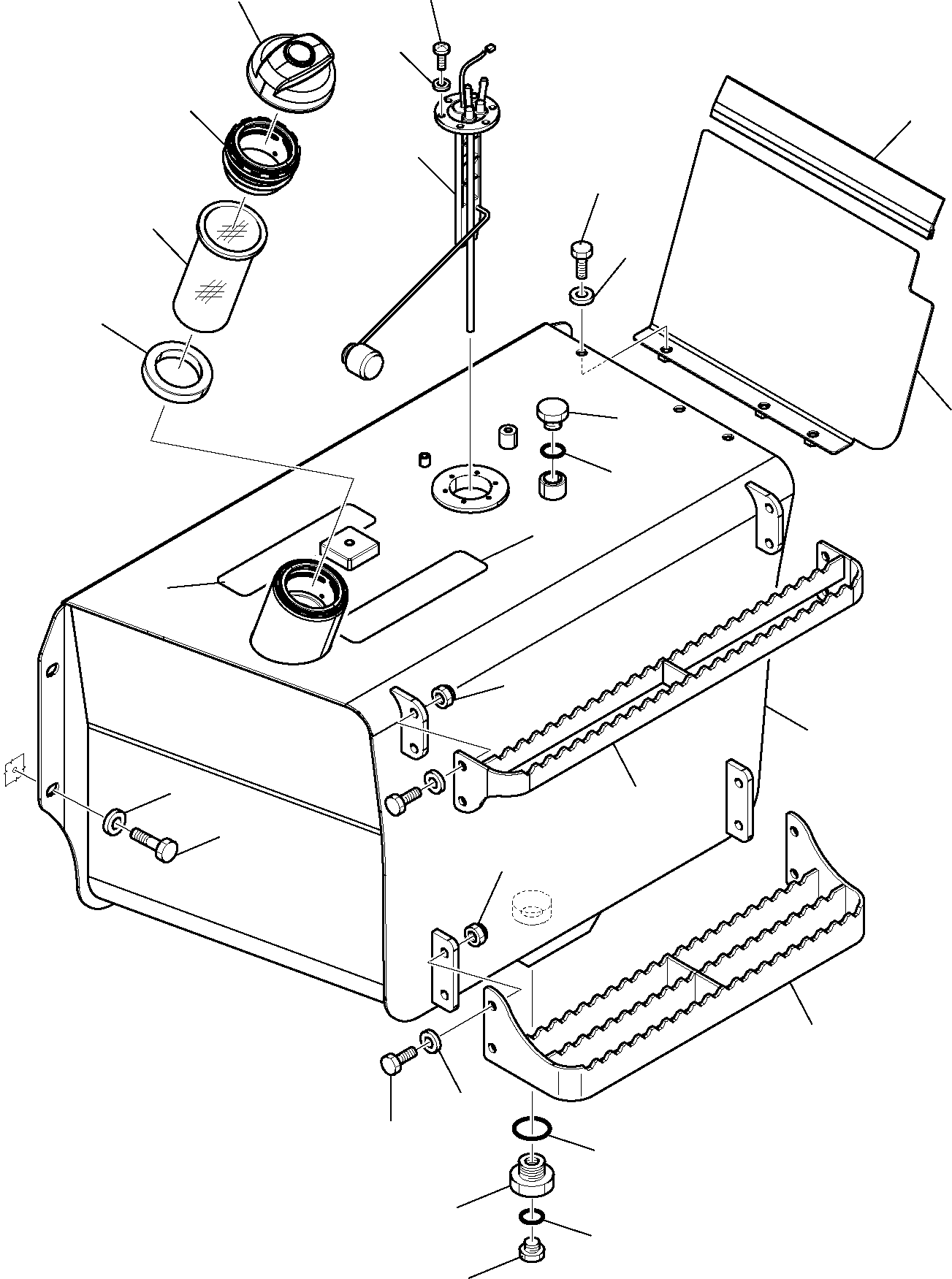 Backhoeloaders Komatsu / WB91R-5 S/N F00003-Up(wb91r5) / FUEL TANK(B-0110 : 1300)