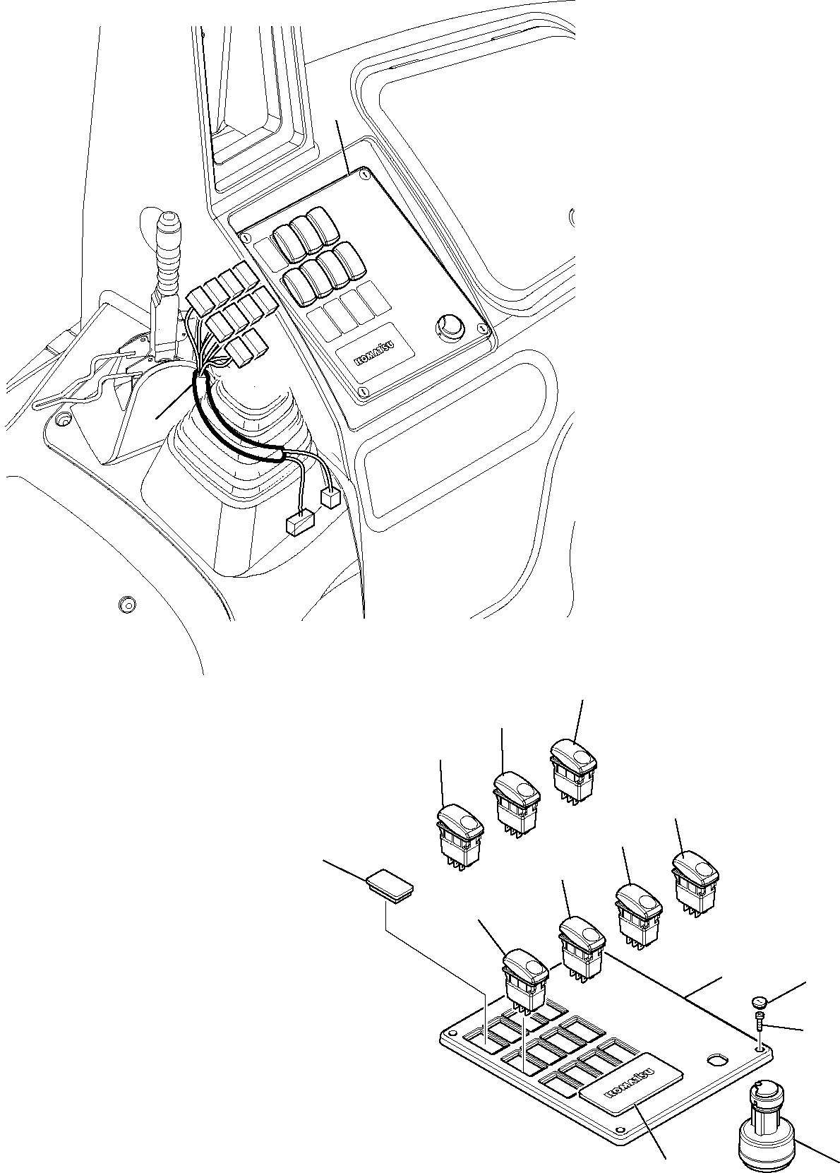 Backhoeloaders Komatsu / WB91R-5 S/N F00003-Up(wb91r5) / ELECTRICAL SYSTEM (CANOPY) (4/5)(B-0290 : 1605)