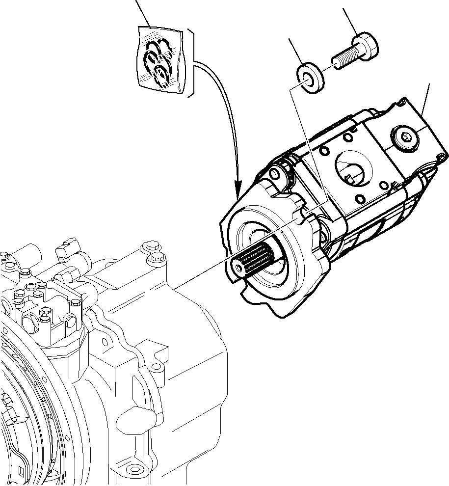 Backhoeloaders Komatsu / WB91R-5 S/N F00003-Up(wb91r5) / HYDRAULIC PUMP FIXING(F-0030 : 6050)