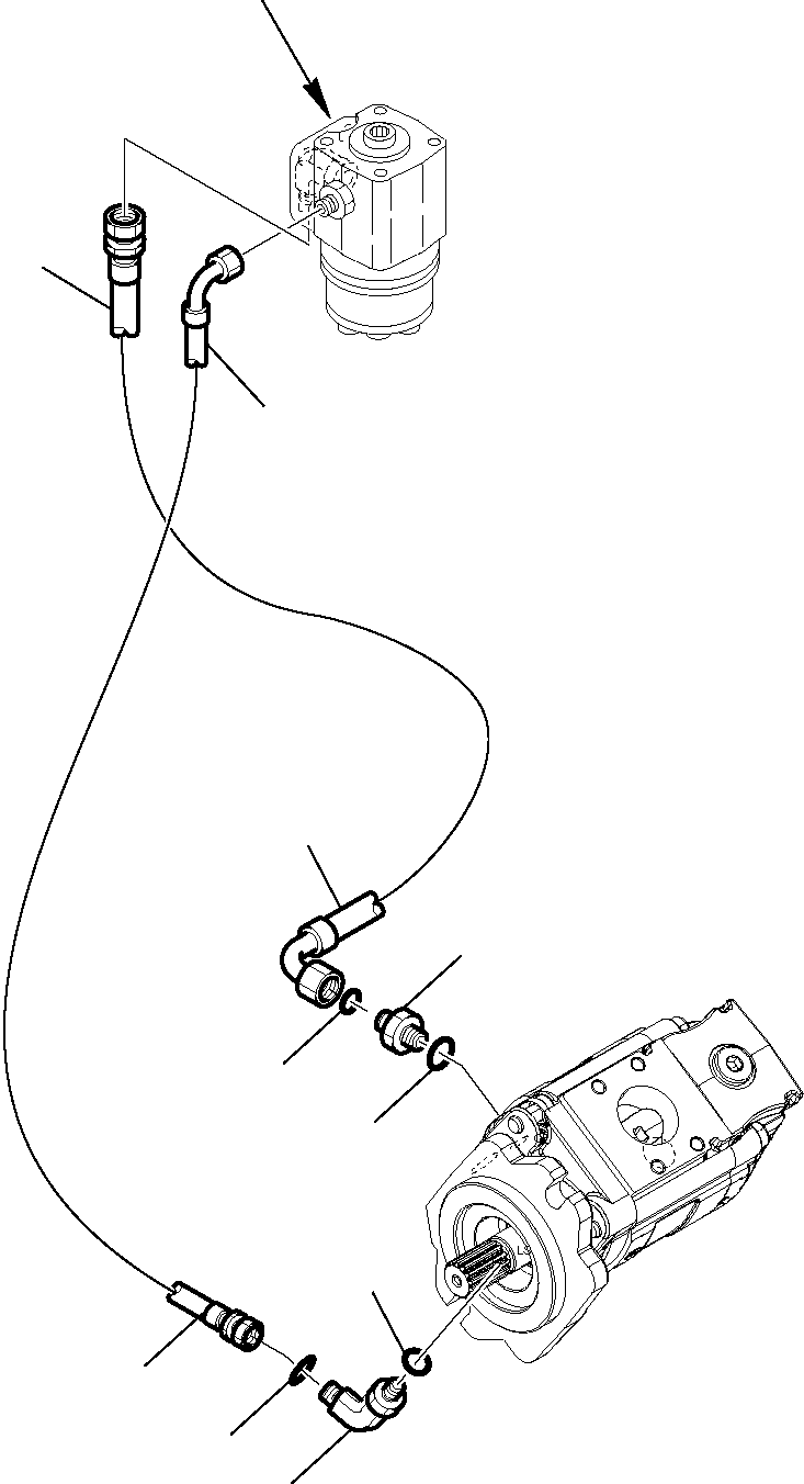 Backhoeloaders Komatsu / WB91R-5 S/N F00003-Up(wb91r5) / HYDRAULIC PIPING (STEERING LINE) (1/2)(F-0460 : 6500)