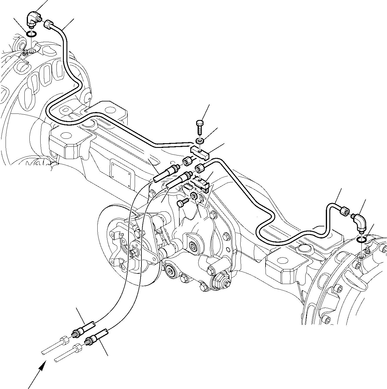 Backhoeloaders Komatsu / WB91R-5 S/N F00003-Up(wb91r5) / HYDRAULIC PIPING (BRAKE LINE)(F-0500 : 6540)