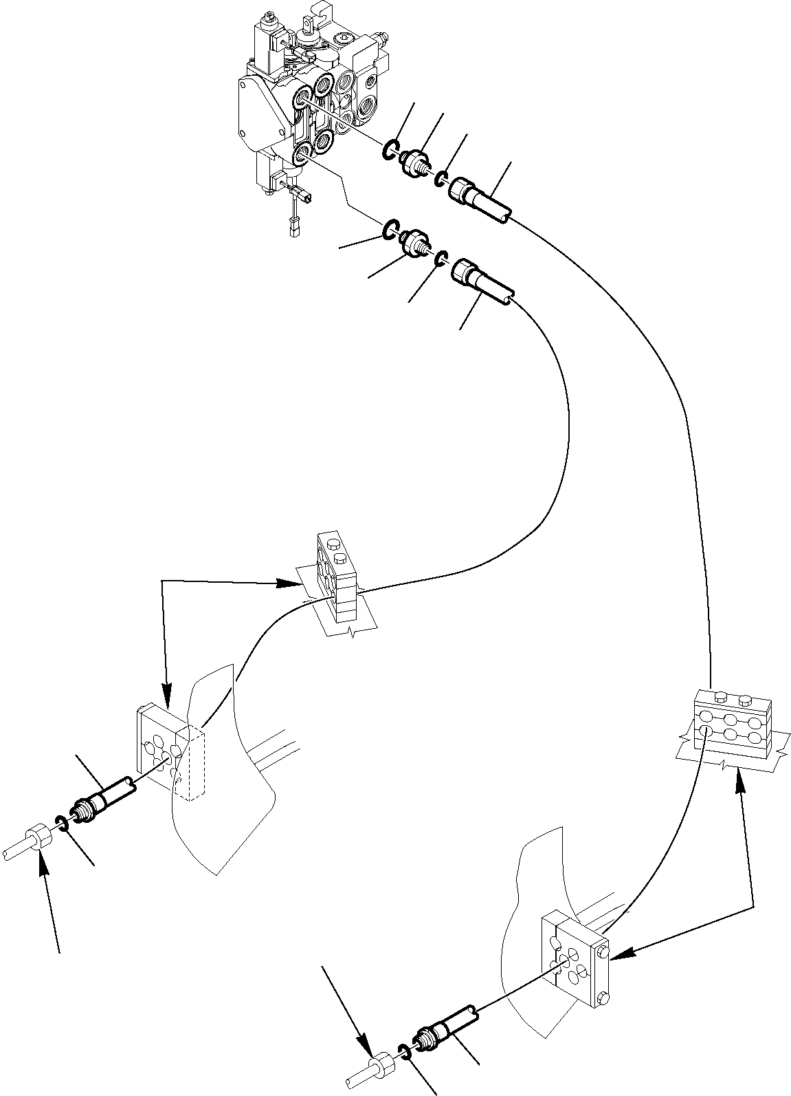Backhoeloaders Komatsu / WB91R-5 S/N F00003-Up(wb91r5) / HYDRAULIC PIPING (BUCKET 4 IN 1 LINE) (1/3)(F-0530 : 6630)