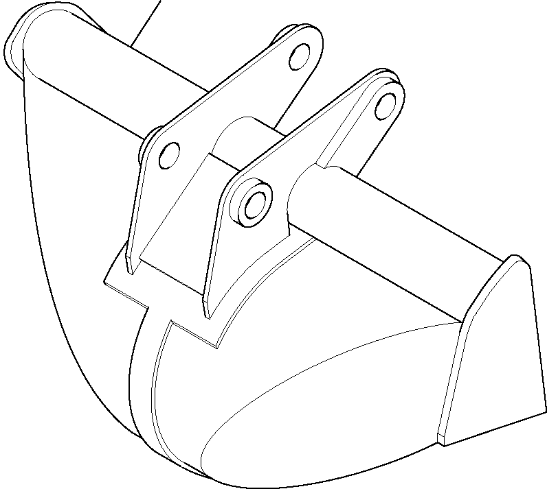 Backhoeloaders Komatsu / WB91R-5 S/N F00003-Up(wb91r5) / DITCH DIGGING BUCKET(G-0380 : 7510)