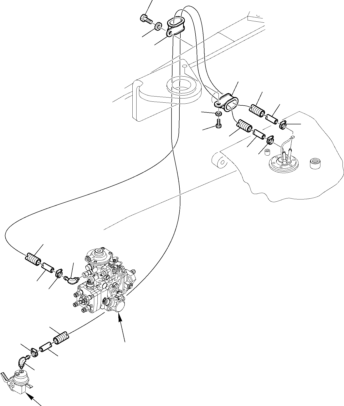 Backhoeloaders Komatsu / WB93R-5 S/N F50003-Up(wb93r5) / FUEL PIPING(B-0120 : 1310)