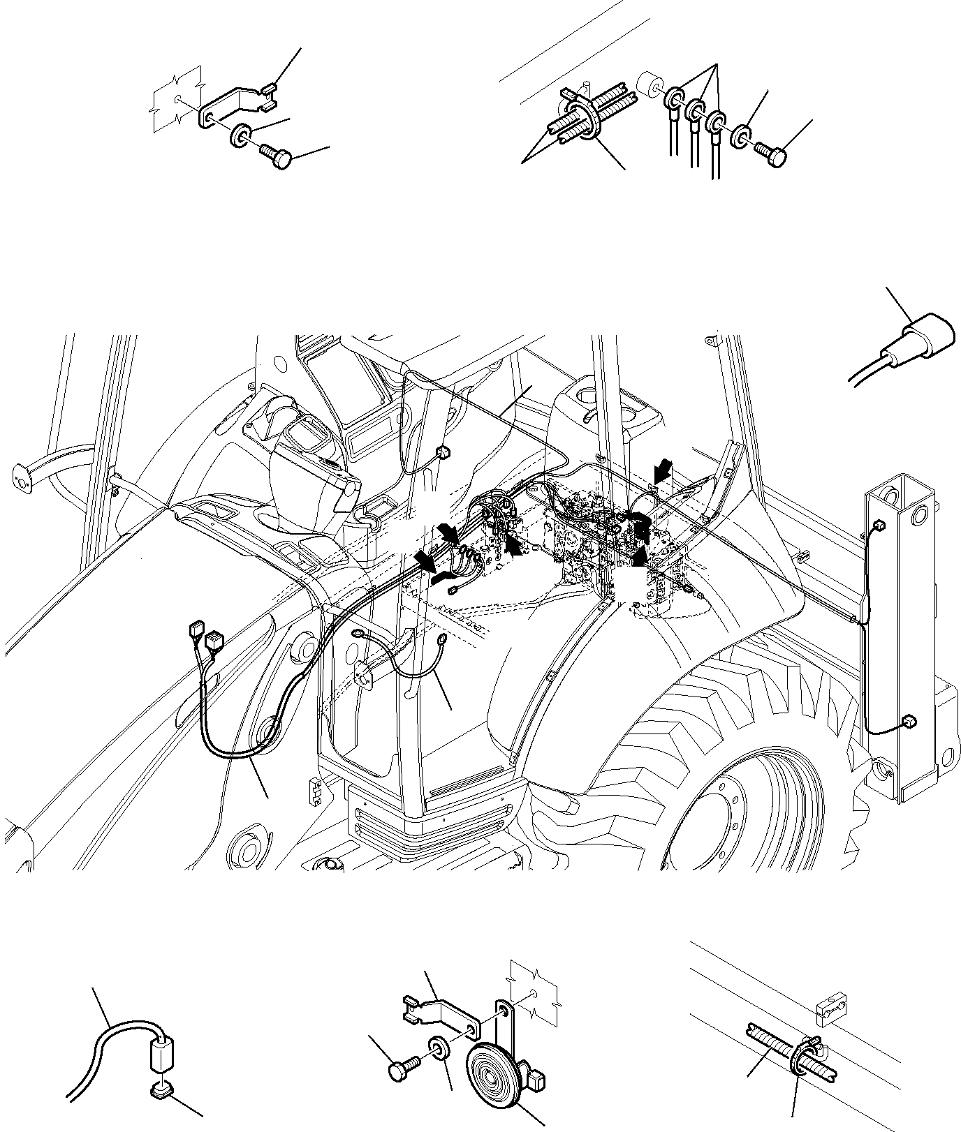 Backhoeloaders Komatsu / WB93R-5 S/N F50003-Up(wb93r5) / ELECTRICAL SYSTEM (FRAME LINE) (1/2)(B-0180 : 1440)