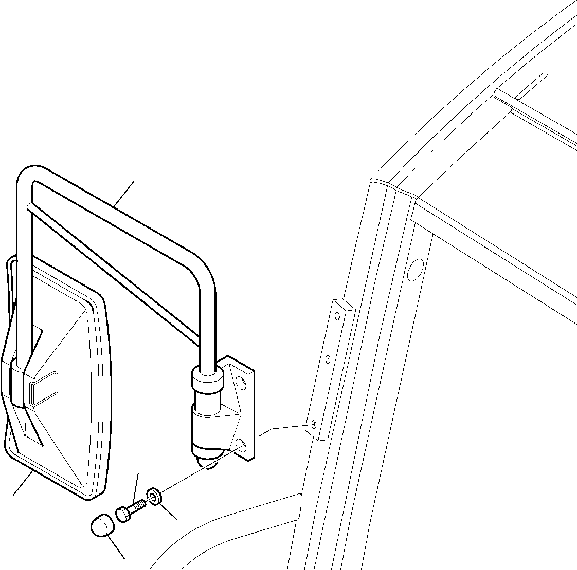 Backhoeloaders Komatsu / WB93R-5 S/N F50003-Up(wb93r5) / R.H. VIEW MIRROR(E-0280 : 5300)