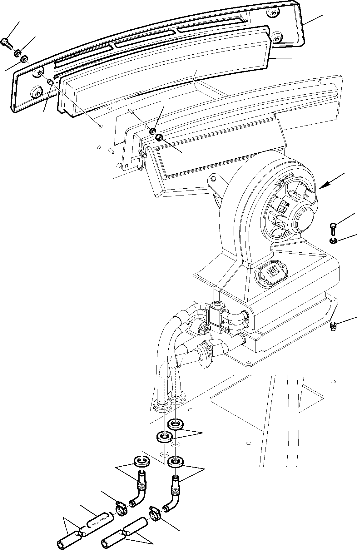 Backhoeloaders Komatsu / WB93R-5 S/N F50003-Up(wb93r5) / AIR CONDITIONING SYSTEM (3/5)(E-0410 : 5850)