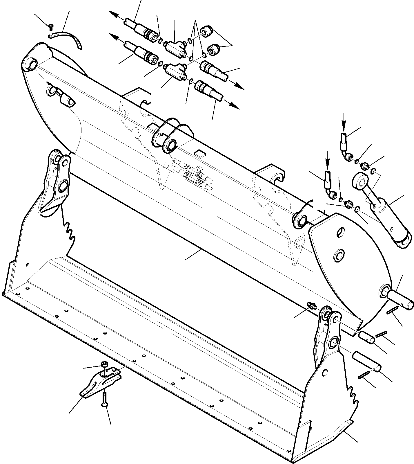 Backhoeloaders Komatsu / WB93R-5 S/N F50003-Up(wb93r5) / BUCKET 4 IN 1 (FOR QUICK COUPLING) (WITH FORKS)(G-0100 : 7080)