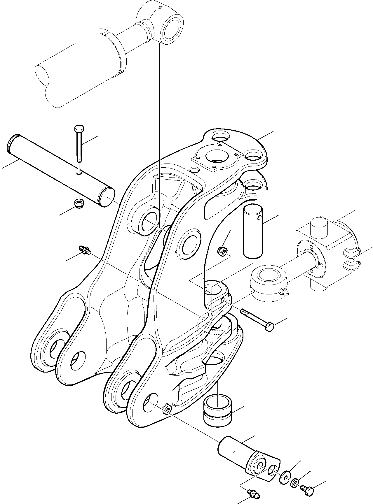 Backhoeloaders Komatsu / WB93R-5 S/N F50003-Up(wb93r5) / SWING BRACKET(G-0210 : 7315)