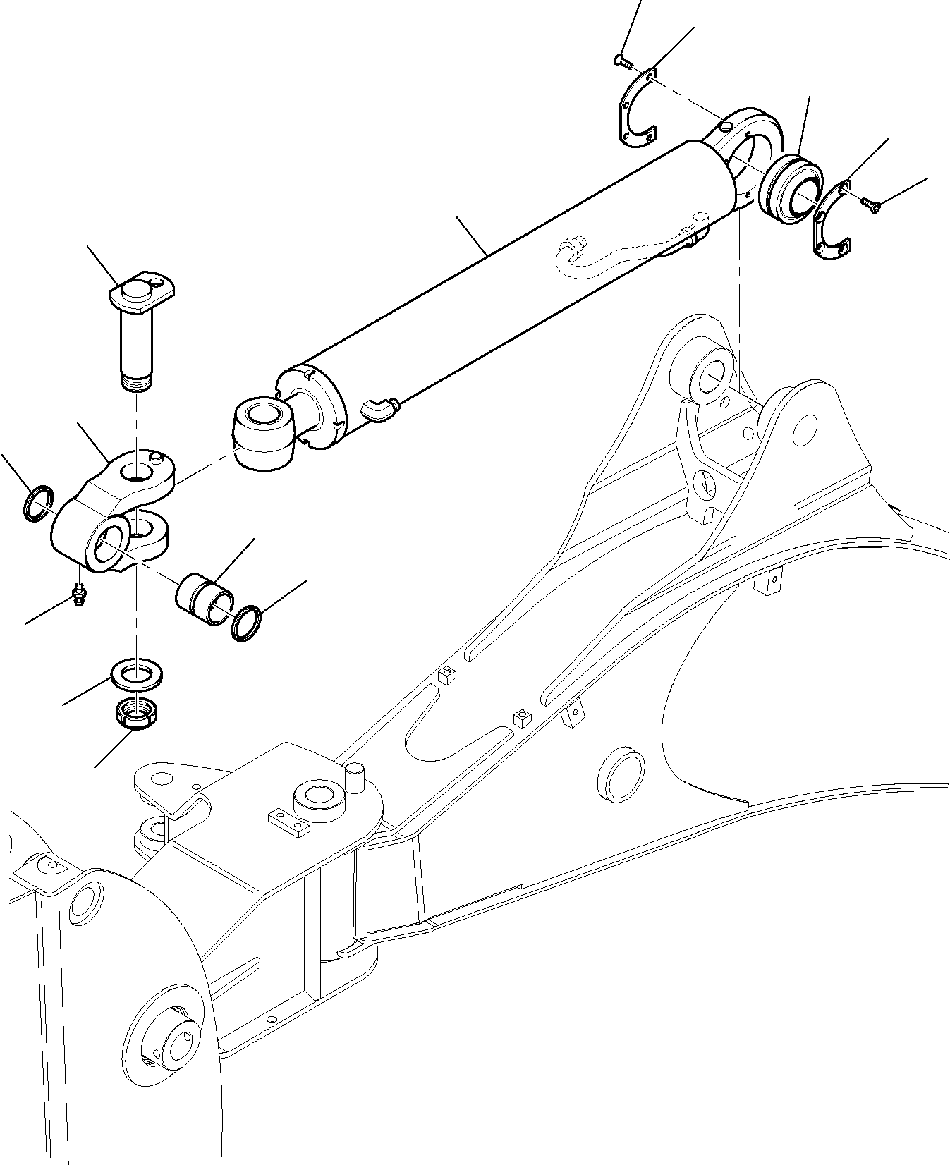 Backhoeloaders Komatsu / WB93R-5 S/N F50003-Up(wb93r5) / ARM CYLINDER (WITH SIDE DIGGING BOOM) (1/2)(G-0263 : 7415)
