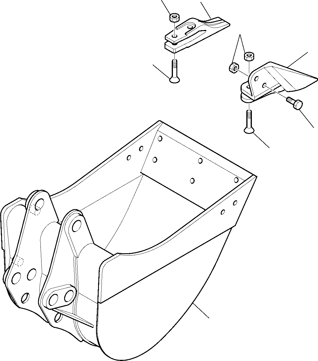 Backhoeloaders Komatsu / WB93R-5 S/N F50003-Up(wb93r5) / BUCKET (L=500 mm)(G-0350 : 7465)