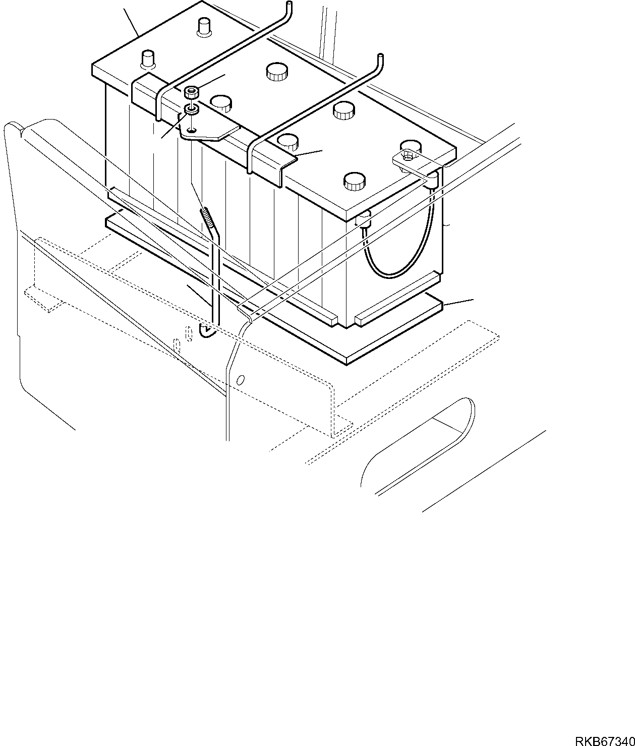 Backhoeloaders Komatsu / WB93S-5E0 S/N F20003-Up(wb93s5e0) / BATTERY (185 AH)(B-1405 : 1405)