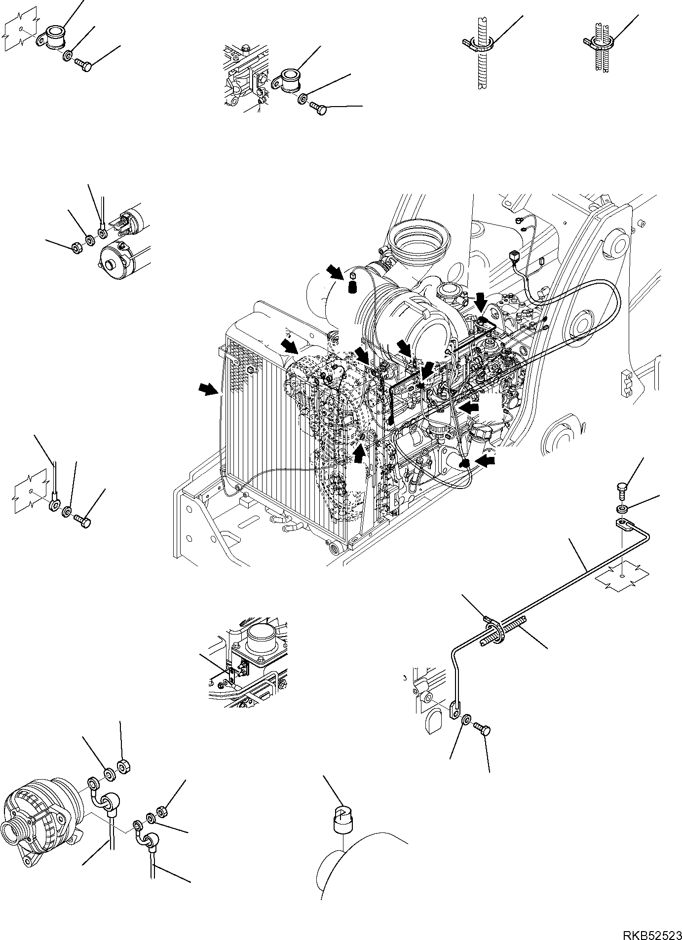 Backhoeloaders Komatsu / WB93S-5E0 S/N F20003-Up(wb93s5e0) / ELECTRICAL SYSTEM (ENGINE LINE) (1/2)(B-1420 : 1420)