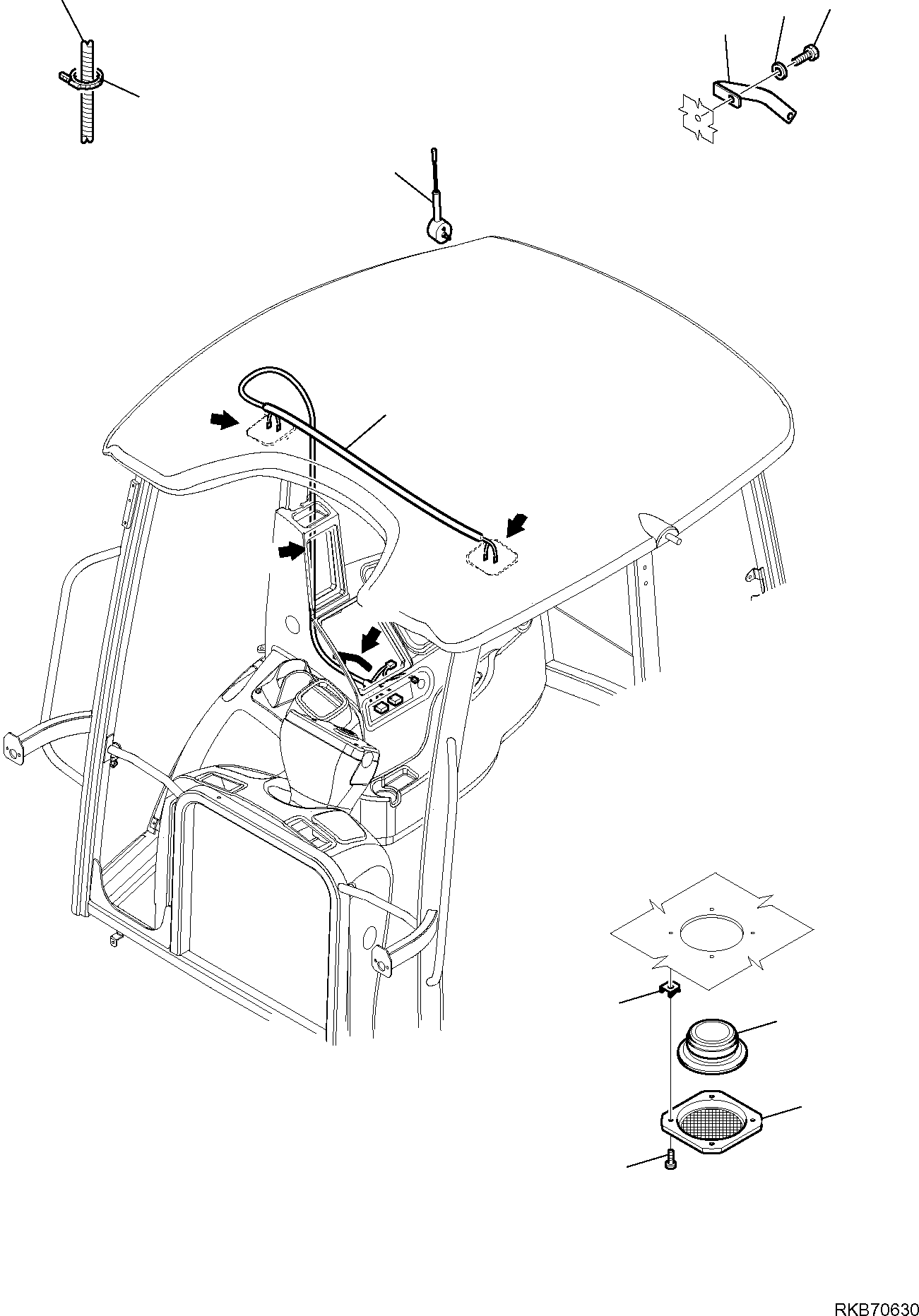 Backhoeloaders Komatsu / WB93S-5E0 S/N F20003-Up(wb93s5e0) / ELECTRICAL SYSTEM (RADIO)(B-1620 : 1620)