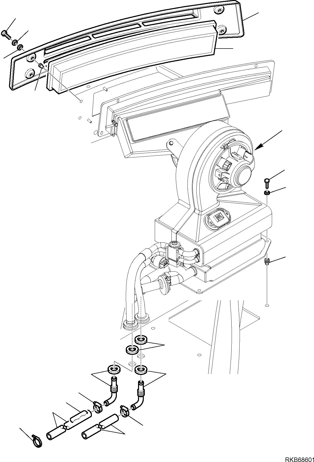 Backhoeloaders Komatsu / WB93S-5E0 S/N F20003-Up(wb93s5e0) / AIR CONDITIONING SYSTEM (3/5)(E-5850 : 5850)