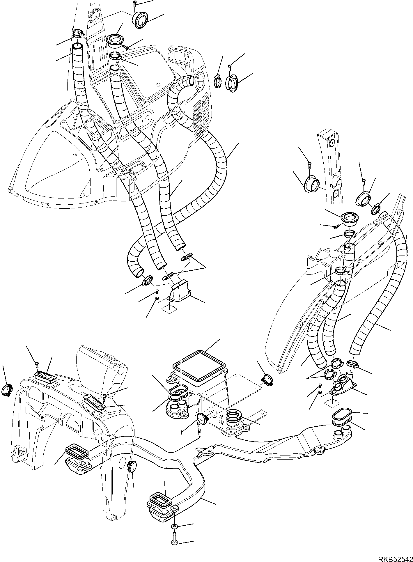 Backhoeloaders Komatsu / WB93S-5E0 S/N F20003-Up(wb93s5e0) / AIR CONDITIONING SYSTEM (4/5)(E-5860 : 5860)