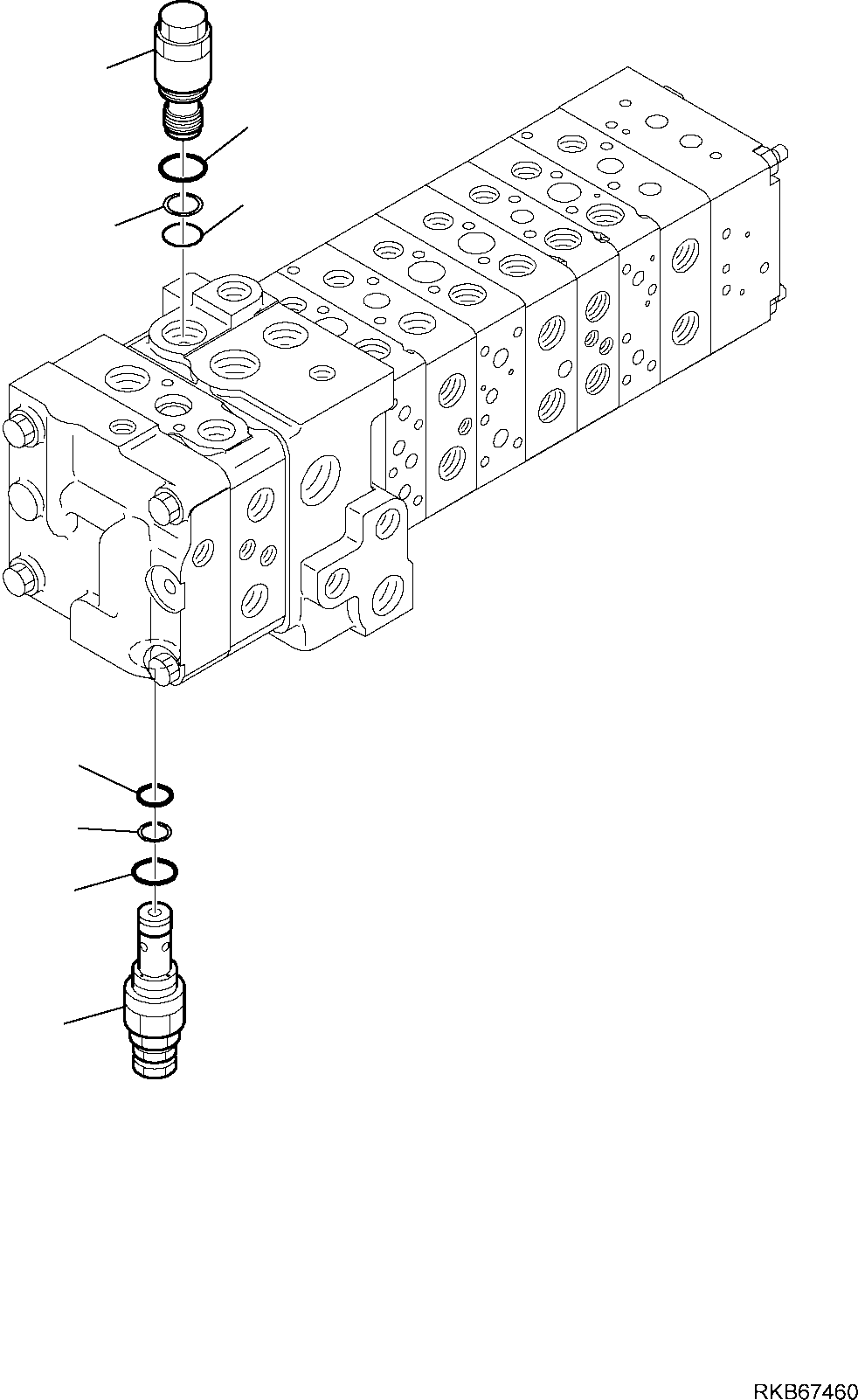 Backhoeloaders Komatsu / WB93S-5E0 S/N F20003-Up(wb93s5e0) / 10-SPOOL CONTROL VALVE (16/16)(F-6250 : 6250)