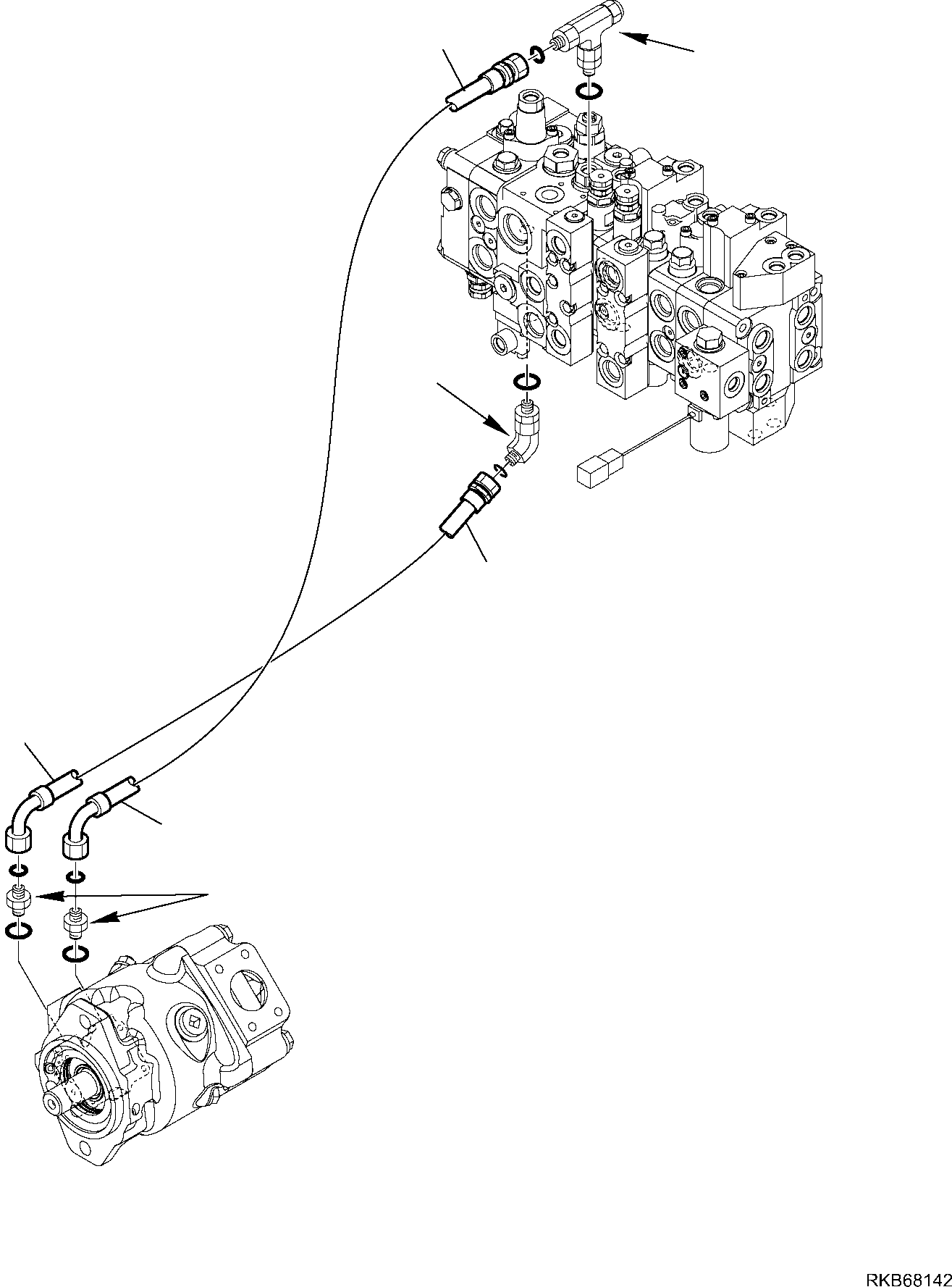 Backhoeloaders Komatsu / WB93S-5E0 S/N F20003-Up(wb93s5e0) / HYDRAULIC PIPING (LOAD SENSING) (2/2)(F-6472 : 6472)