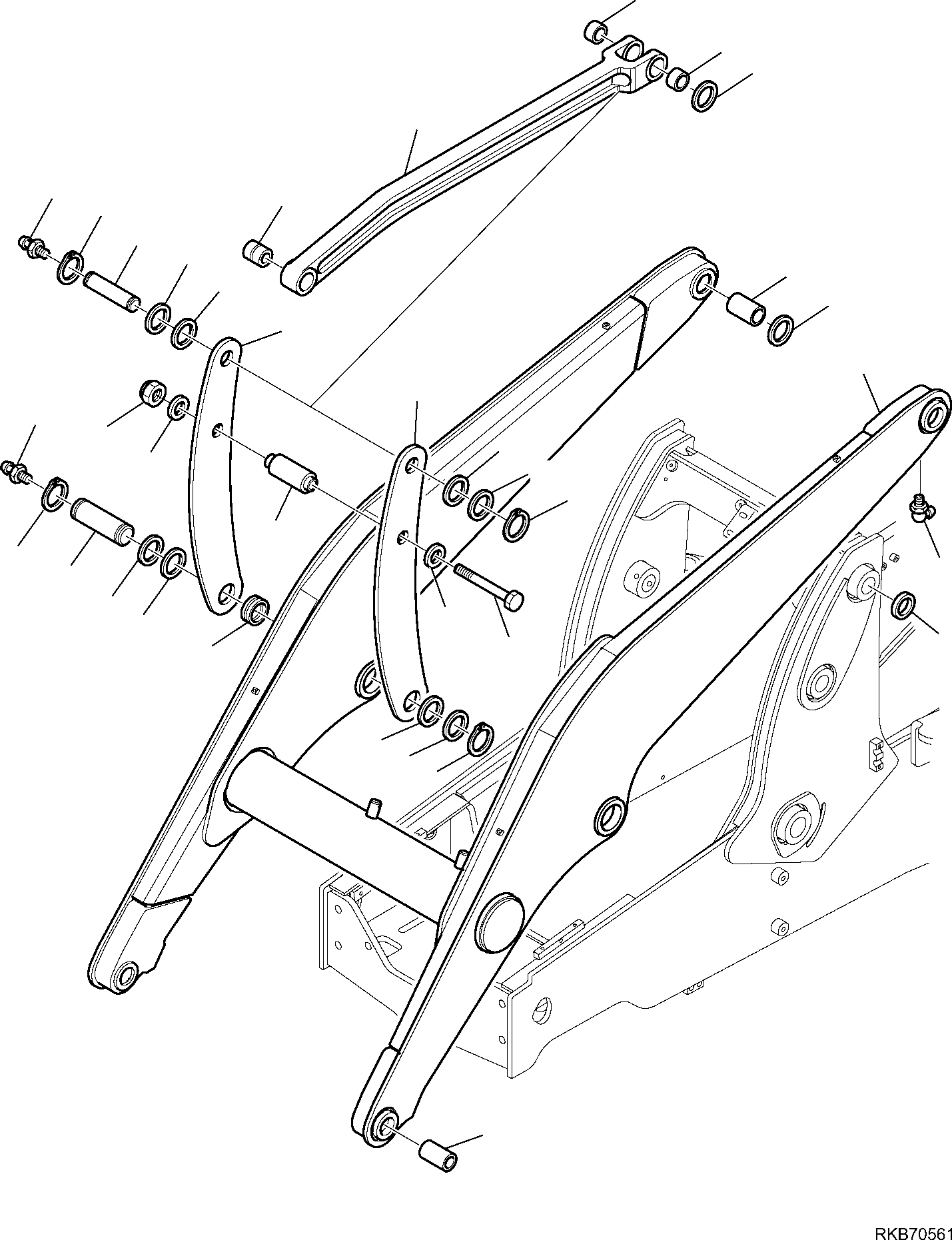 Backhoeloaders Komatsu / WB93S-5E0 S/N F20003-Up(wb93s5e0) / SHOVEL ARM (TUV)(G-7005 : 7005)
