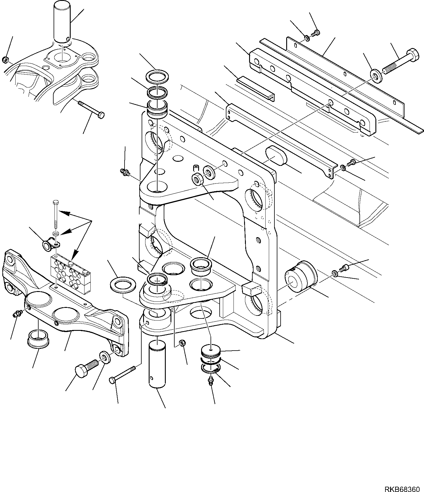 Backhoeloaders Komatsu / WB93S-5E0 S/N F20003-Up(wb93s5e0) / HYDRAULIC SLIDING PLATE (1/2)(G-7306 : 7306)