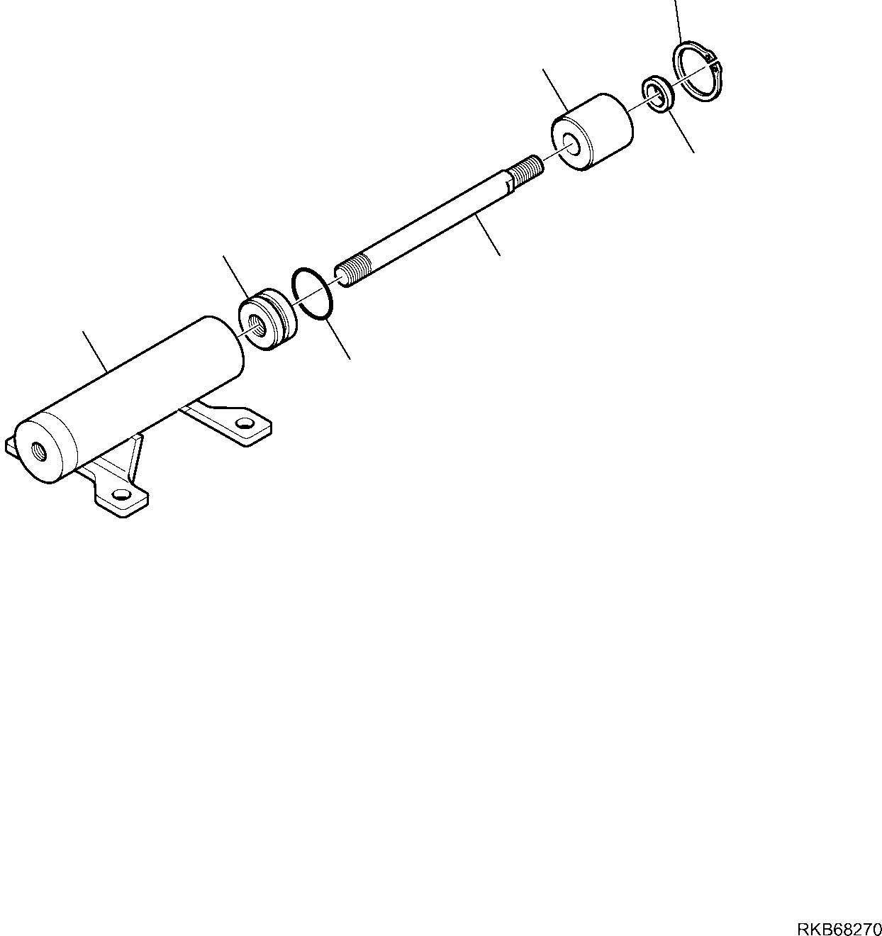 Backhoeloaders Komatsu / WB93S-5E0 S/N F20003-Up(wb93s5e0) / BOOM LOCK CYLINDER(G-7317 : 7317)