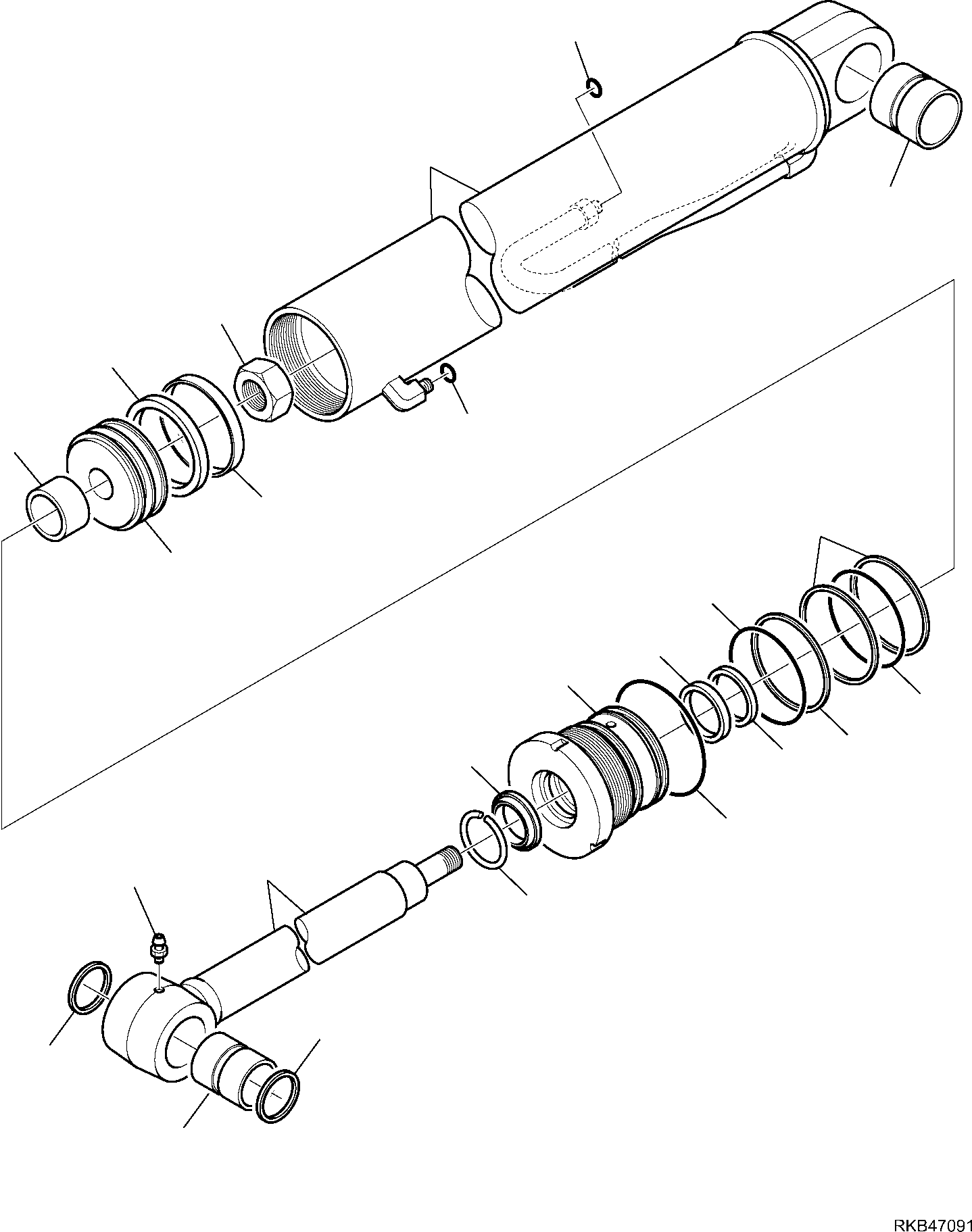 Backhoeloaders Komatsu / WB93S-5E0 S/N F20003-Up(wb93s5e0) / ARM CYLINDER(G-7410 : 7410)