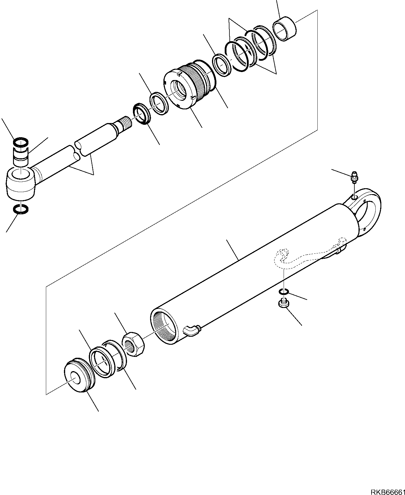 Backhoeloaders Komatsu / WB93S-5E0 S/N F20003-Up(wb93s5e0) / ARM CYLINDER (WITH SIDE DIGGIN BOOM) (2/2)(G-7417 : 7417)