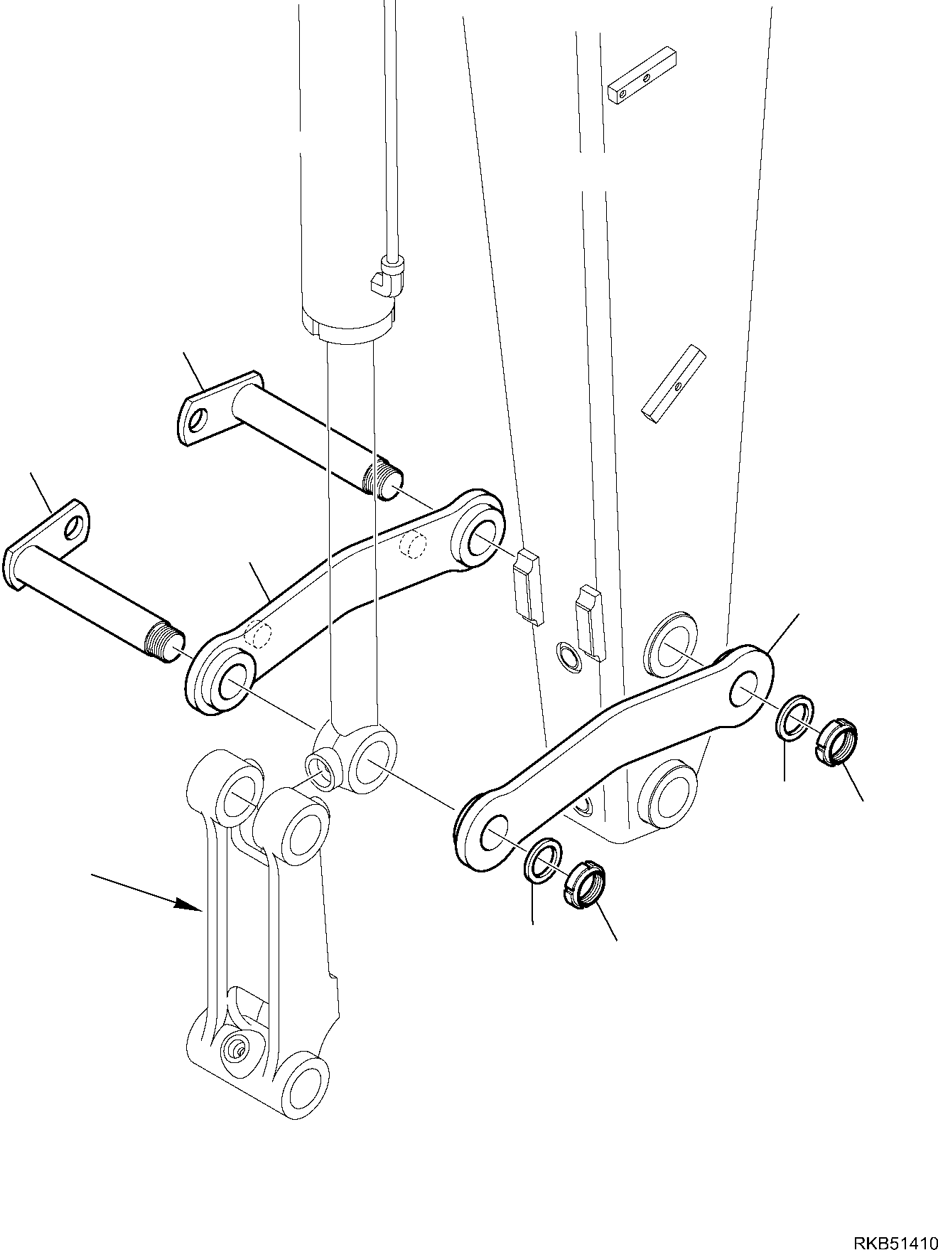 Backhoeloaders Komatsu / WB93S-5E0 S/N F20003-Up(wb93s5e0) / BUCKET LINK (1/2)(G-7420 : 7420)