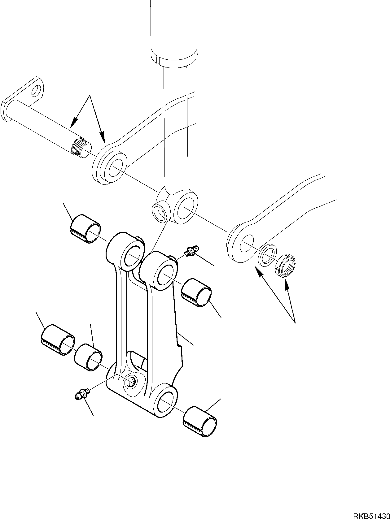 Backhoeloaders Komatsu / WB93S-5E0 S/N F20003-Up(wb93s5e0) / BUCKET LINK (2/2)(G-7430 : 7430)