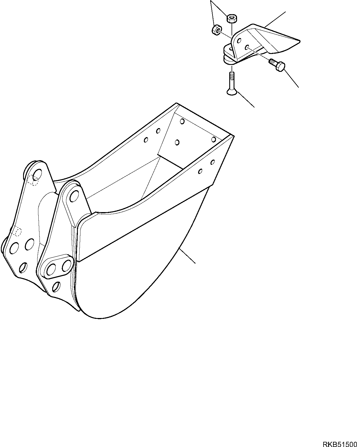 Backhoeloaders Komatsu / WB93S-5E0 S/N F20003-Up(wb93s5e0) / BUCKET (L=300 mm)(G-7455 : 7455)