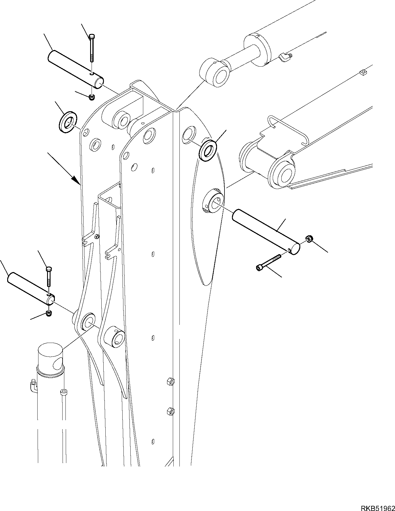 Backhoeloaders Komatsu / WB93S-5E0 S/N F20003-Up(wb93s5e0) / TELESCOPIC ARM (2/2)(G-7515 : 7515)