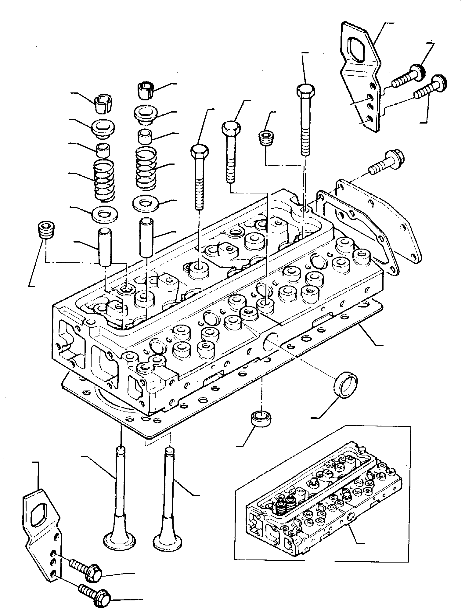 Backhoeloaders Komatsu / WB95R-1 WB97R-1 S/N 8901442-Up(wb9597r1) / CYLINDER HEAD (ASPIRATED ENGINE)(A-0010 : 0101)
