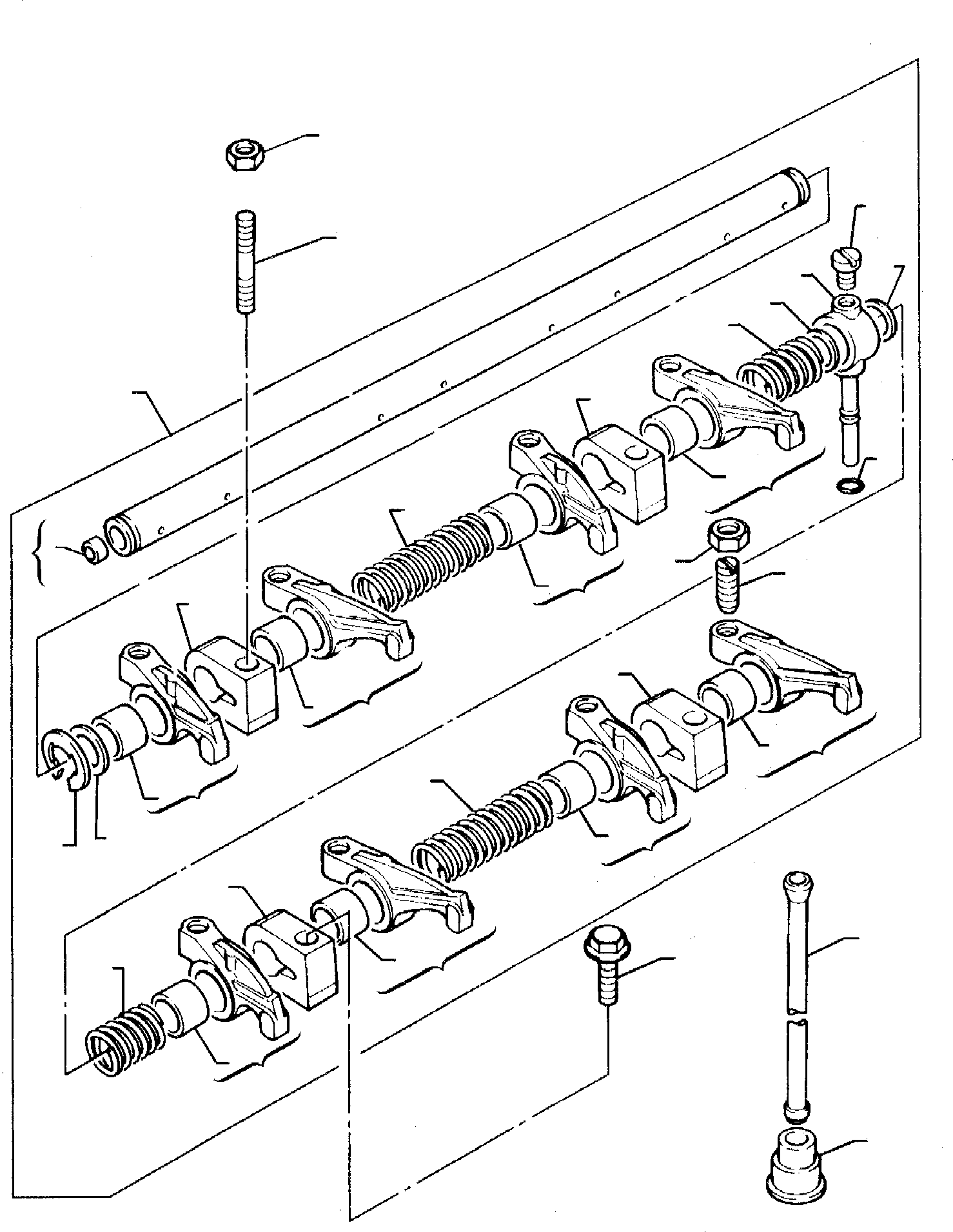 Backhoeloaders Komatsu / WB95R-1 WB97R-1 S/N 8901442-Up(wb9597r1) / ROCKER SHAFT (TURBO ENGINE)(A-0040 : 0112)