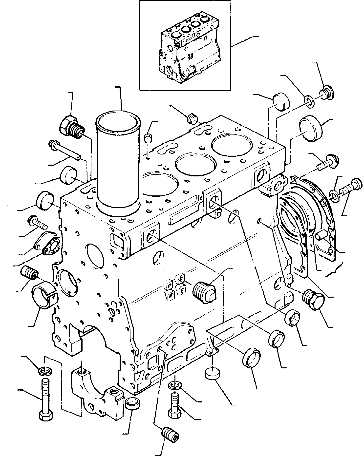 Backhoeloaders Komatsu / WB95R-1 WB97R-1 S/N 8901442-Up(wb9597r1) / CYLINDER BLOCK (ASPIRATED ENGINE)(A-0110 : 0201)